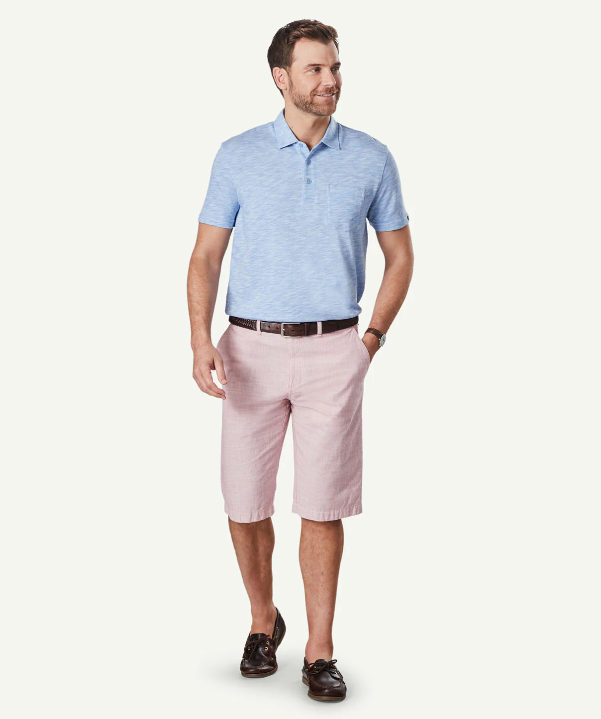 3/4 Hampton Slub Shorts - Washed Red - Image 5