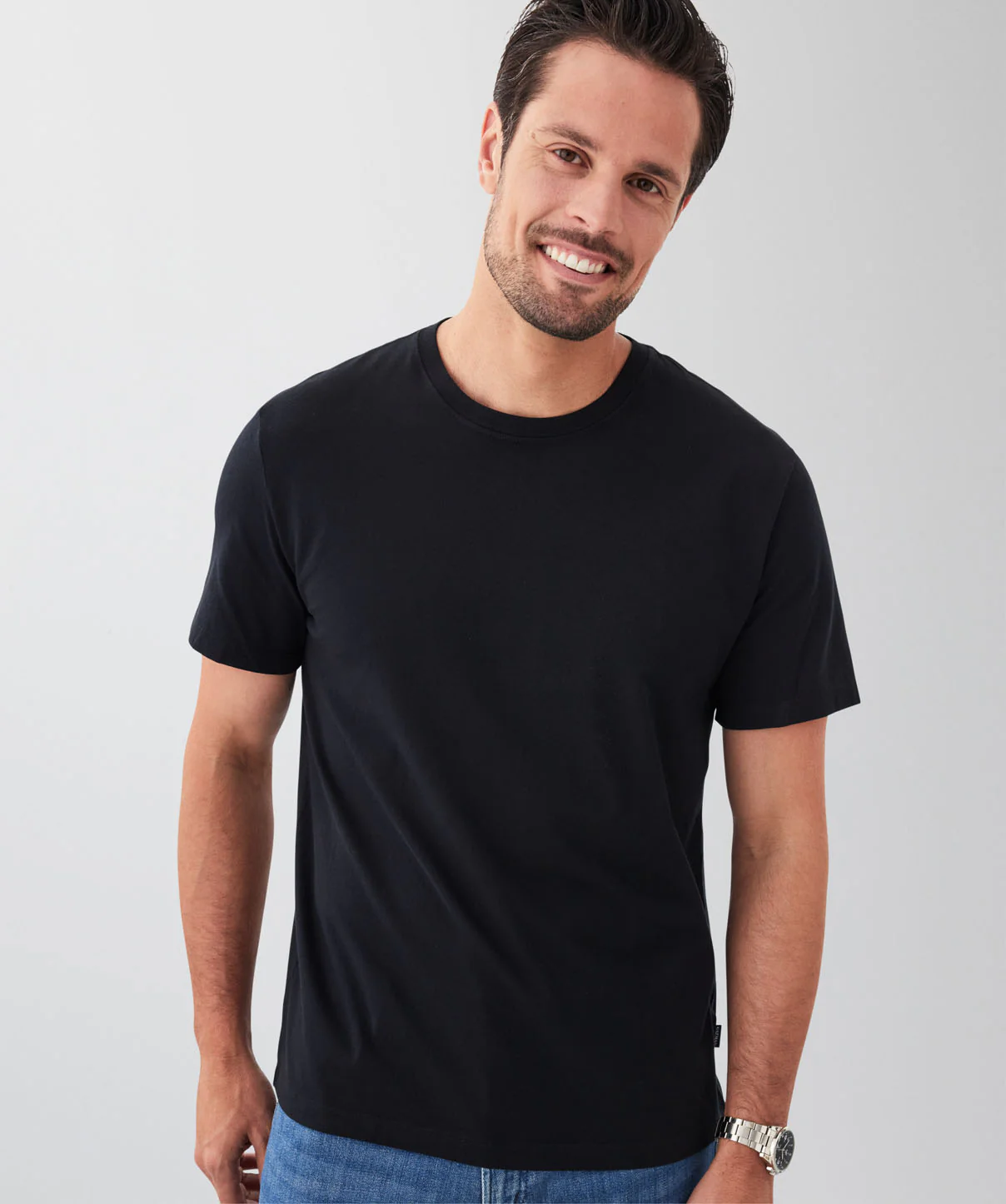 Basic Crew T-shirt - Black - Image 4