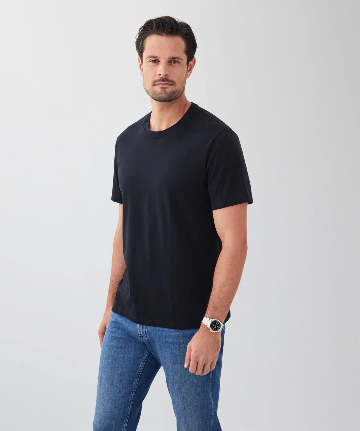 Basic Crew T-shirt - Black - Image 6