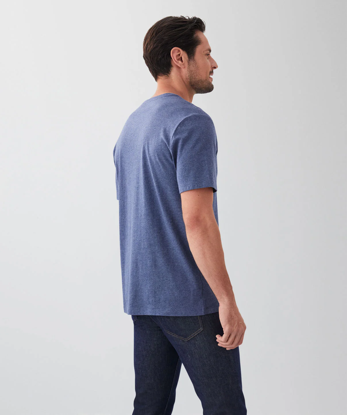 Basic Crew T-shirt - Denim - Image 3