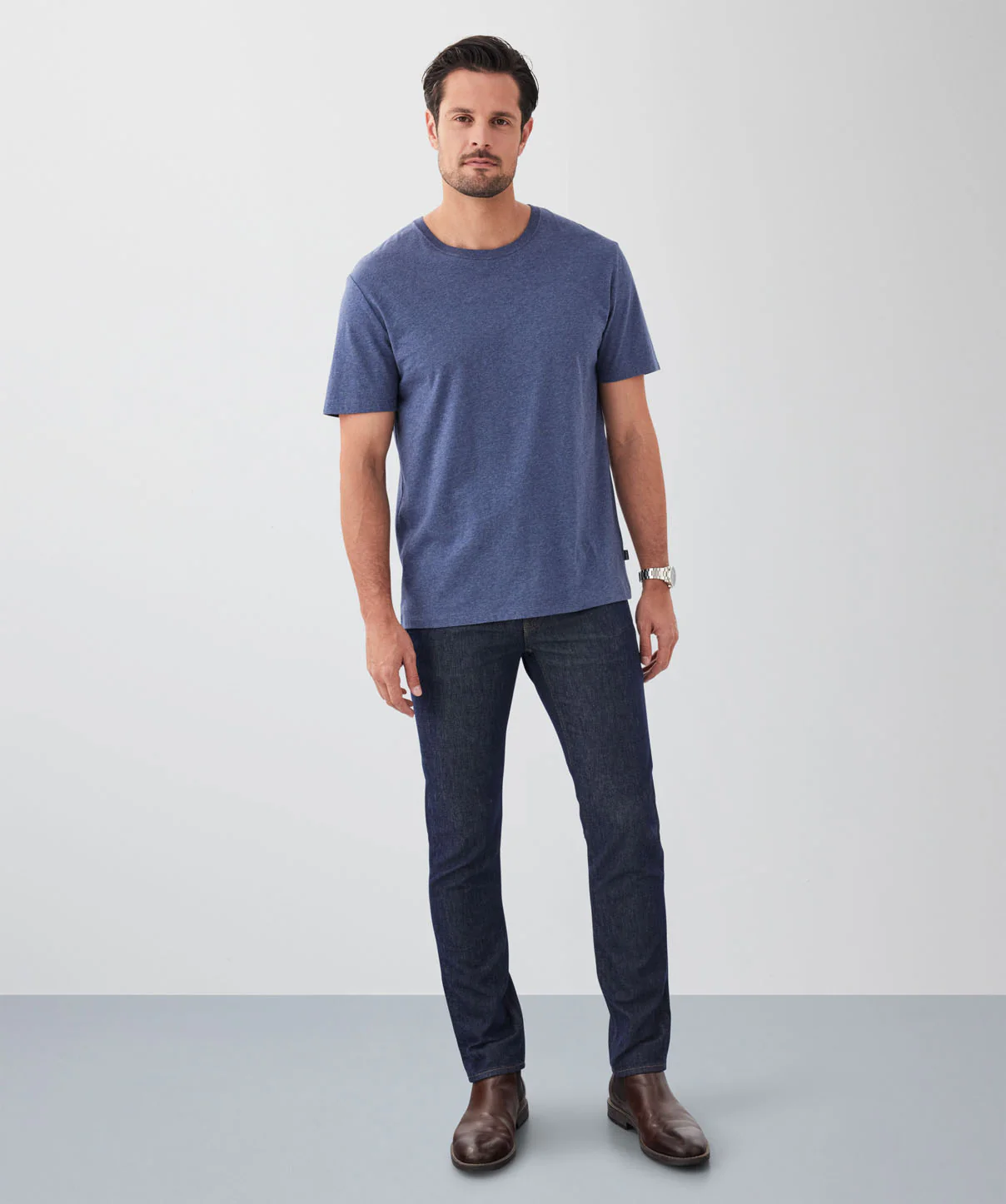 Basic Crew T-shirt - Denim - Image 5