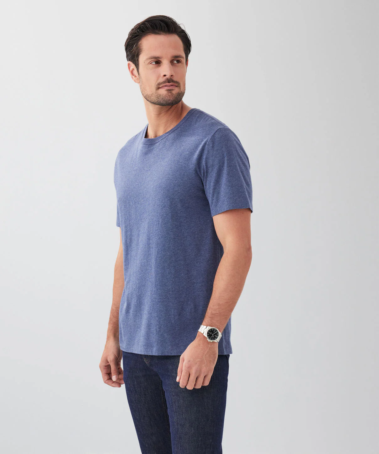 Basic Crew T-shirt - Denim - Image 6