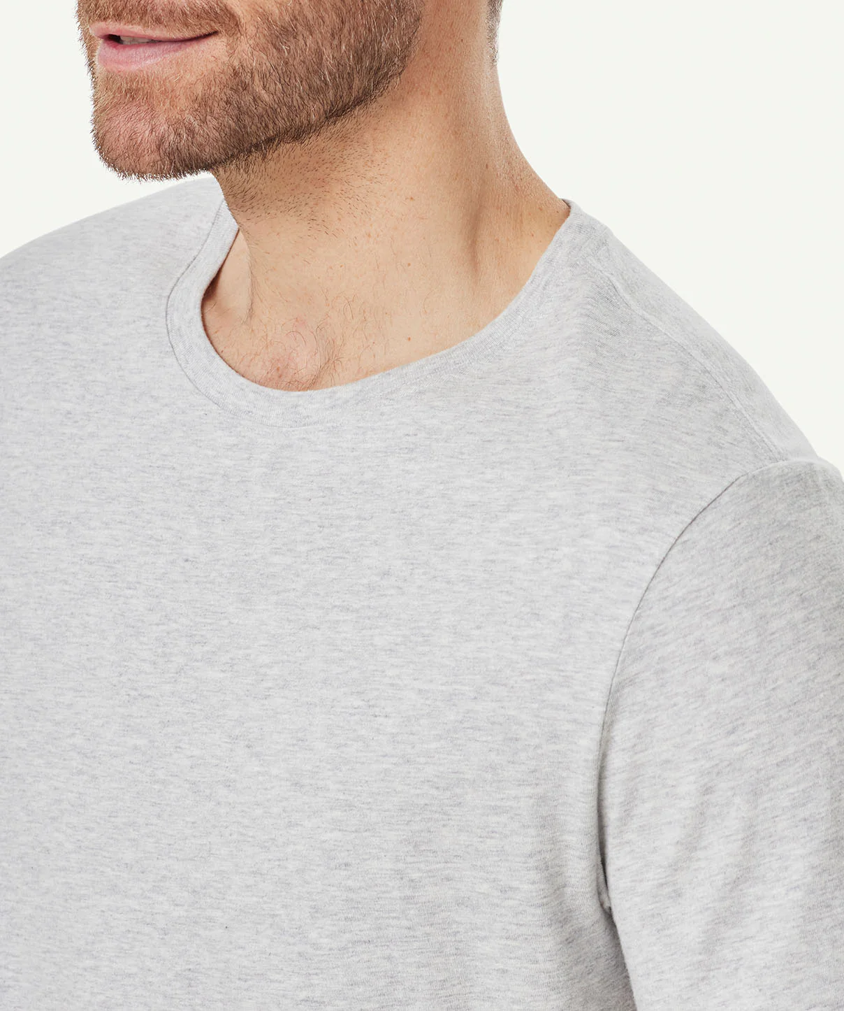 Basic Crew T-shirt - Grey Marle - Image 4