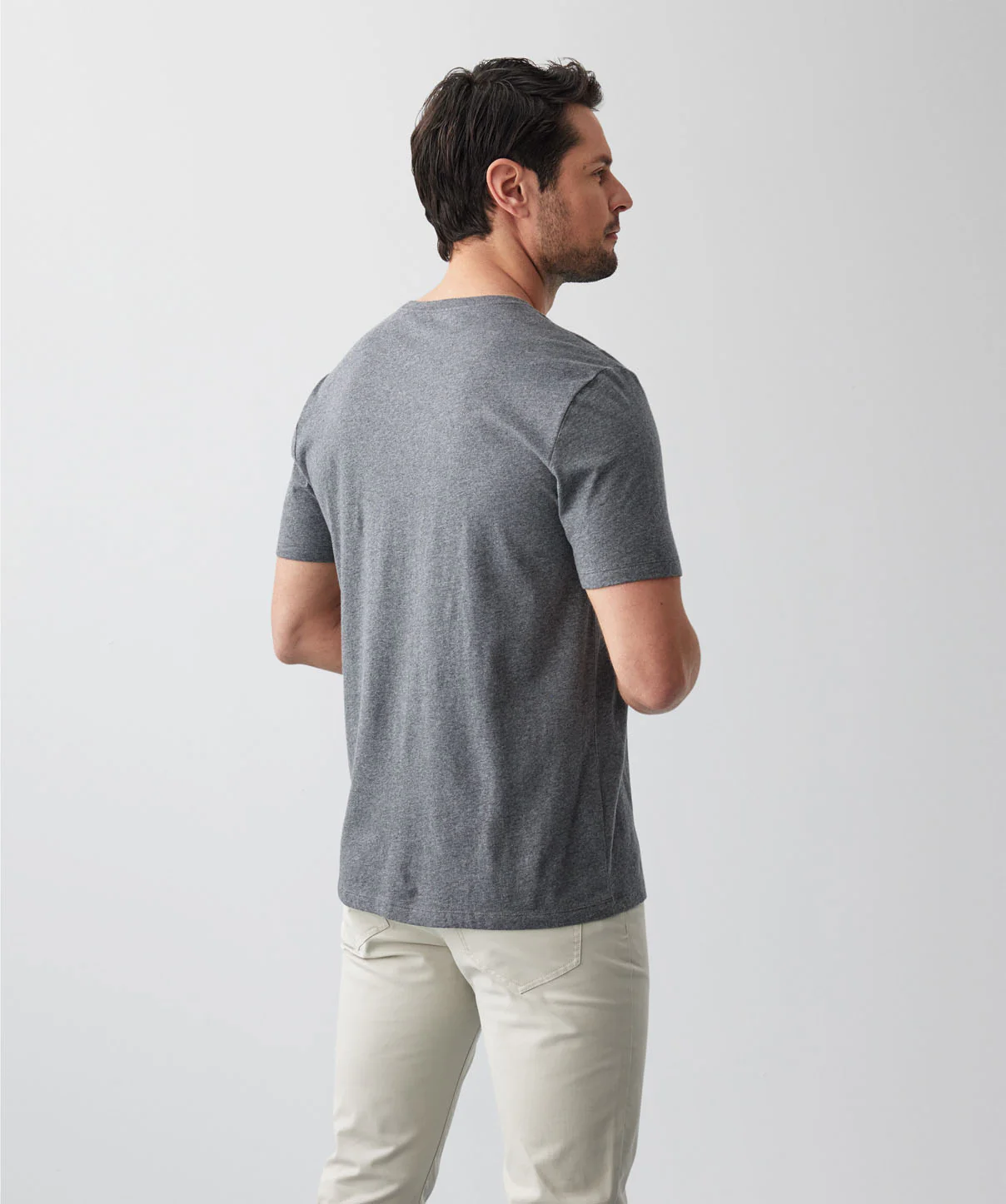 Basic Crew T-shirt - Mid Grey - Image 3