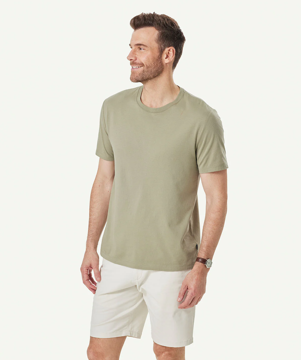 Basic Crew T-shirt - Sage - Image 5