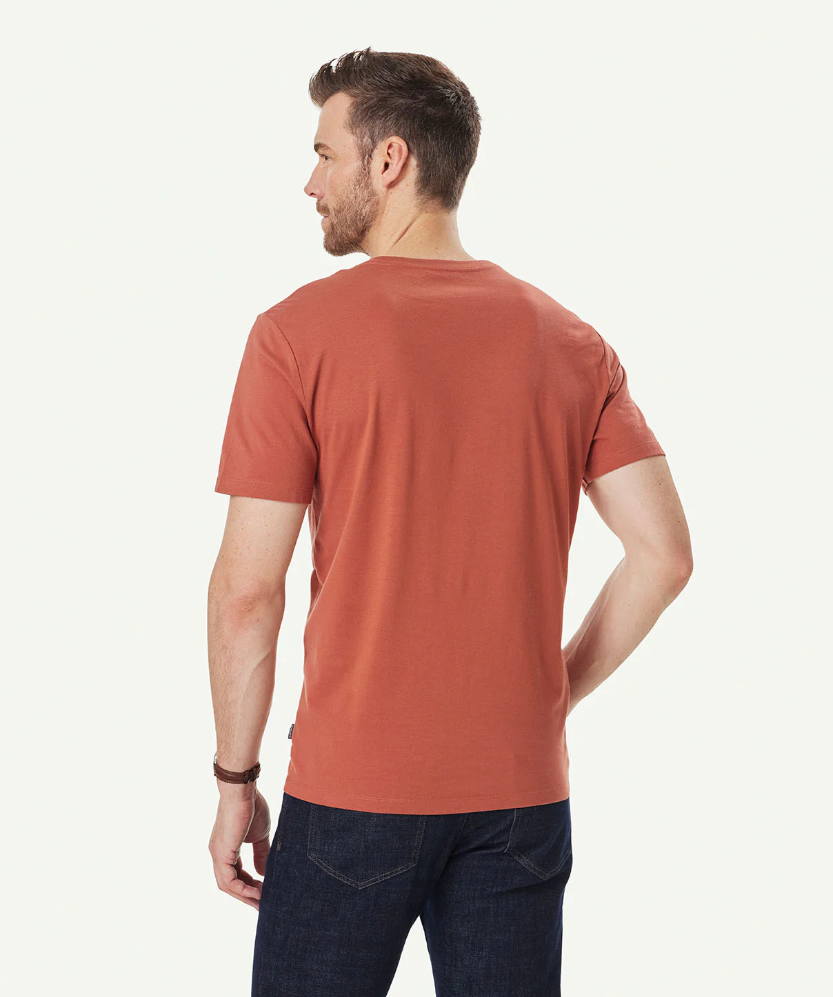 Basic Crew T-shirt - Terracotta - Image 3