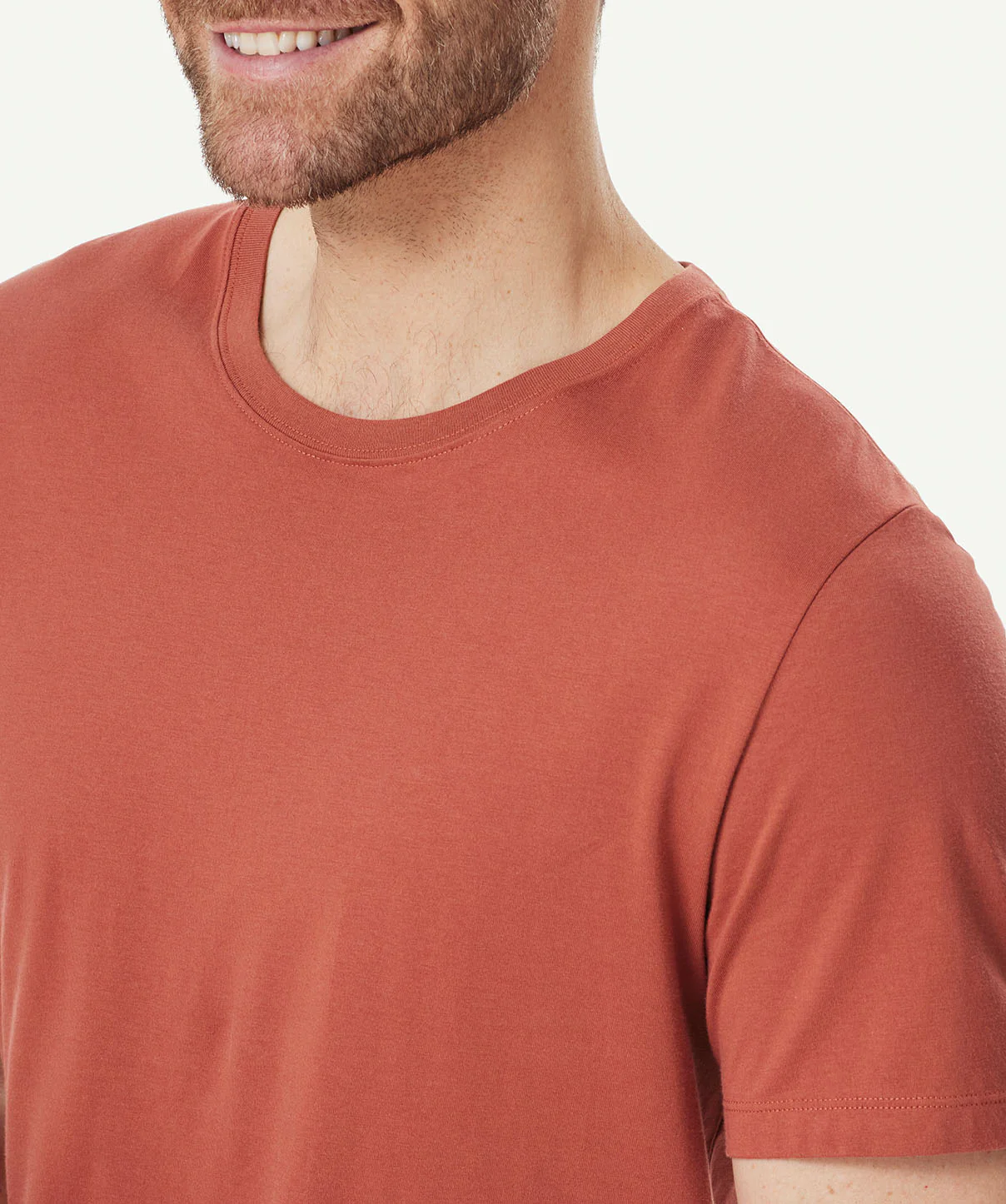 Basic Crew T-shirt - Terracotta - Image 4
