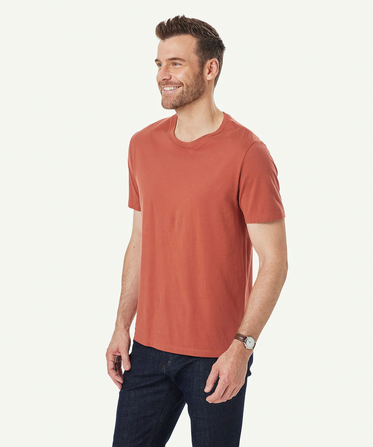 Basic Crew T-shirt - Terracotta - Image 5