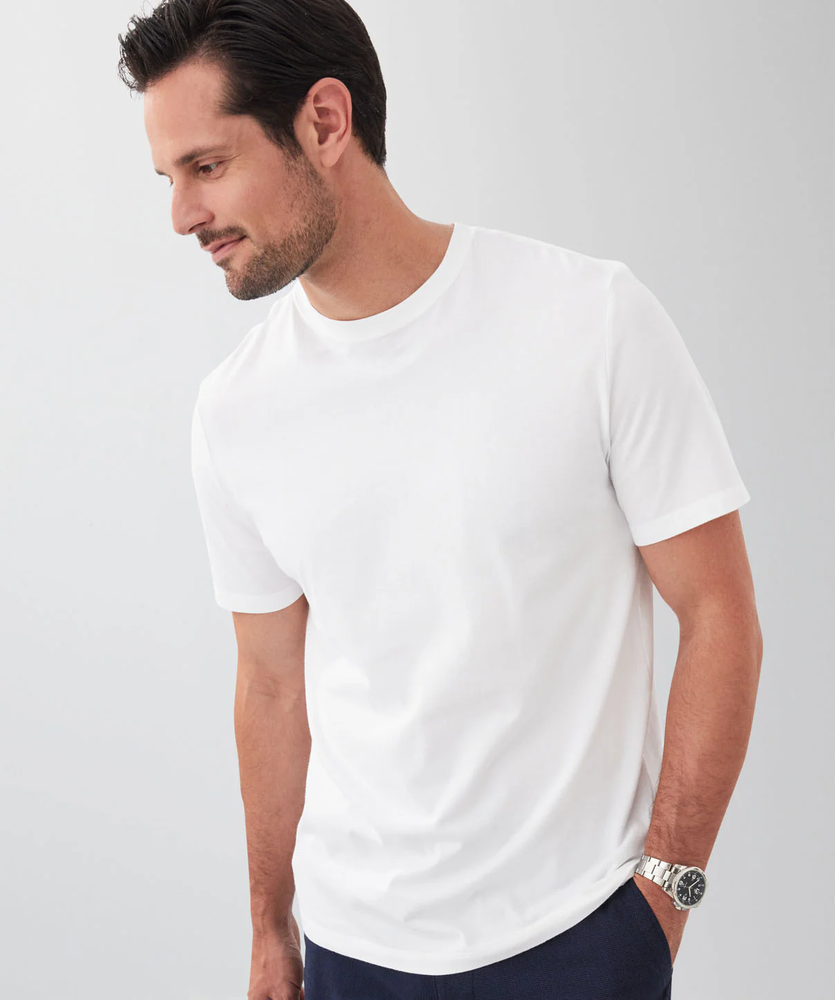 Basic Crew T-shirt - White - Image 4