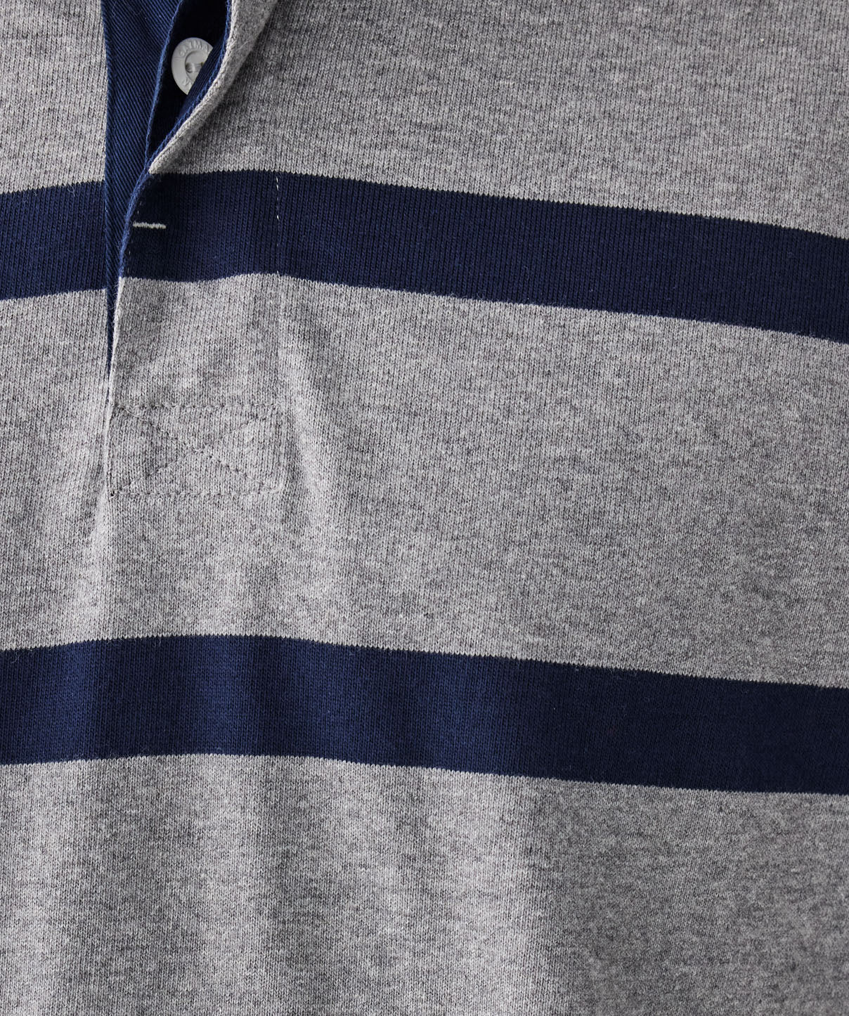 Breton Stripe Rugby Jumper - Grey Melange - Image 6