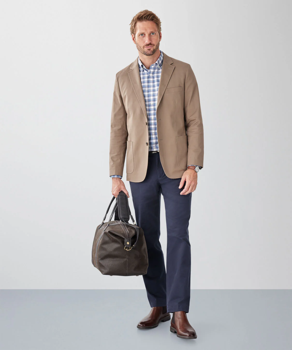 Casual Cotton Blazer - Donkey - Image 4