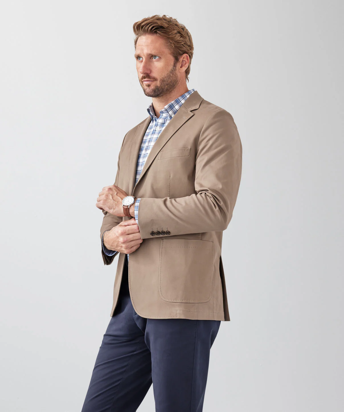 Casual Cotton Blazer - Donkey - Image 5