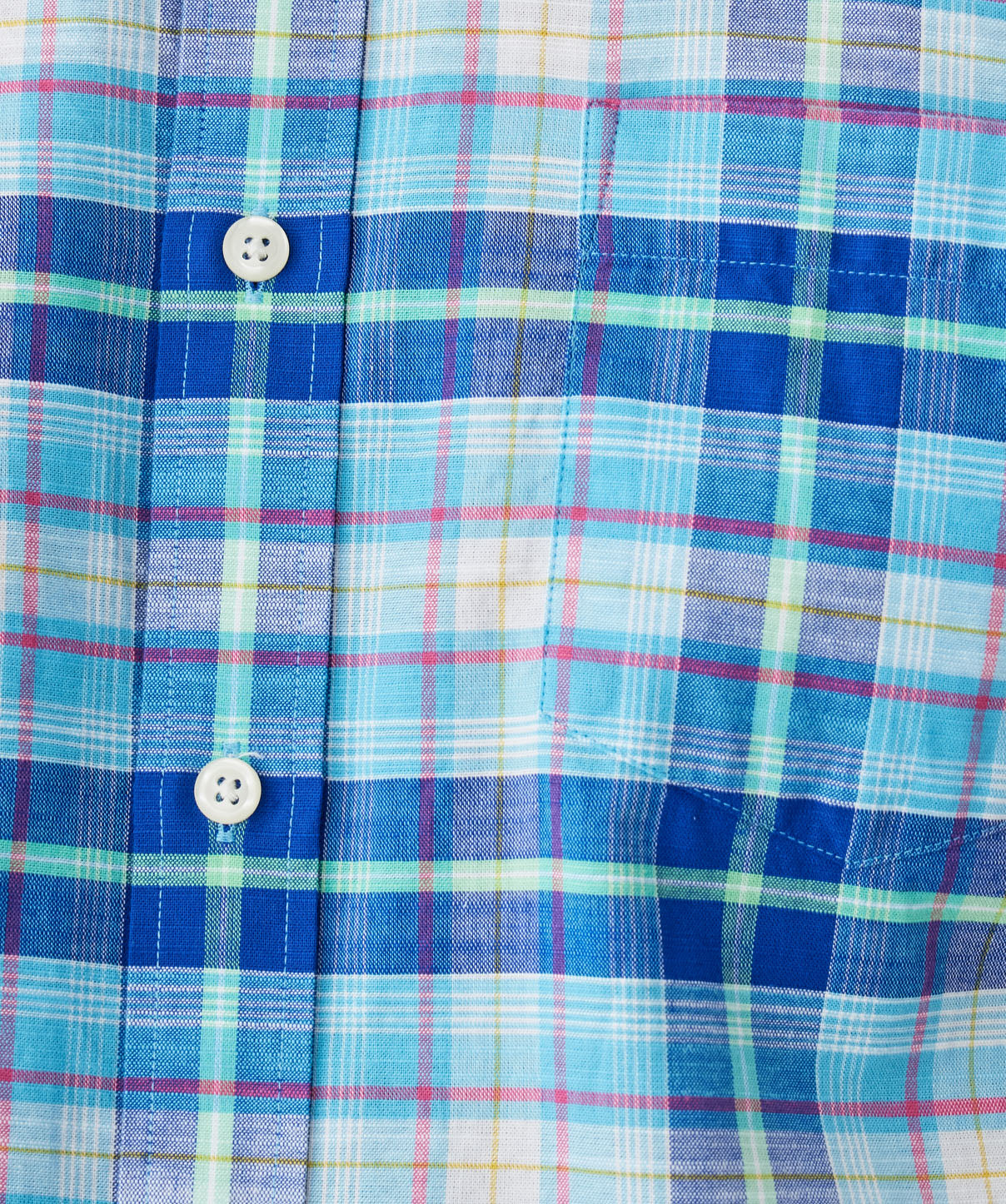 Casual Slub Check Short Sleeve Shirt - Multi - Image 6