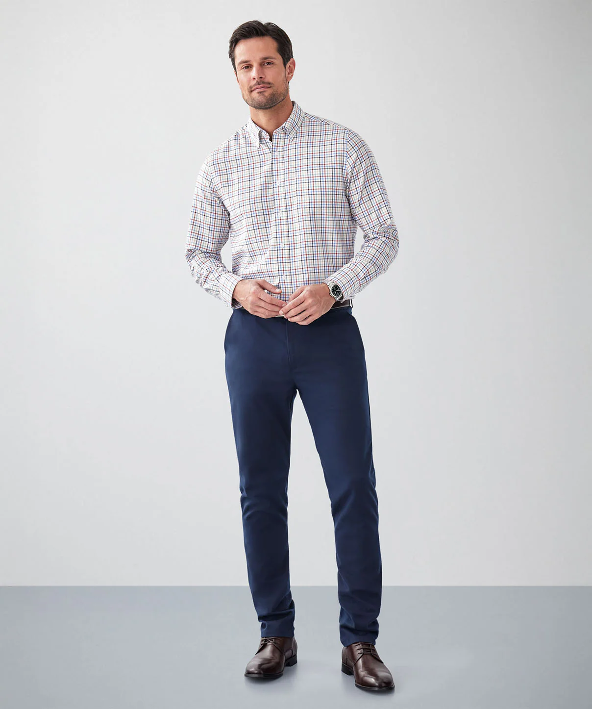 Easy Care Multi Check Long Sleeve Shirt - Multi Check - Image 4