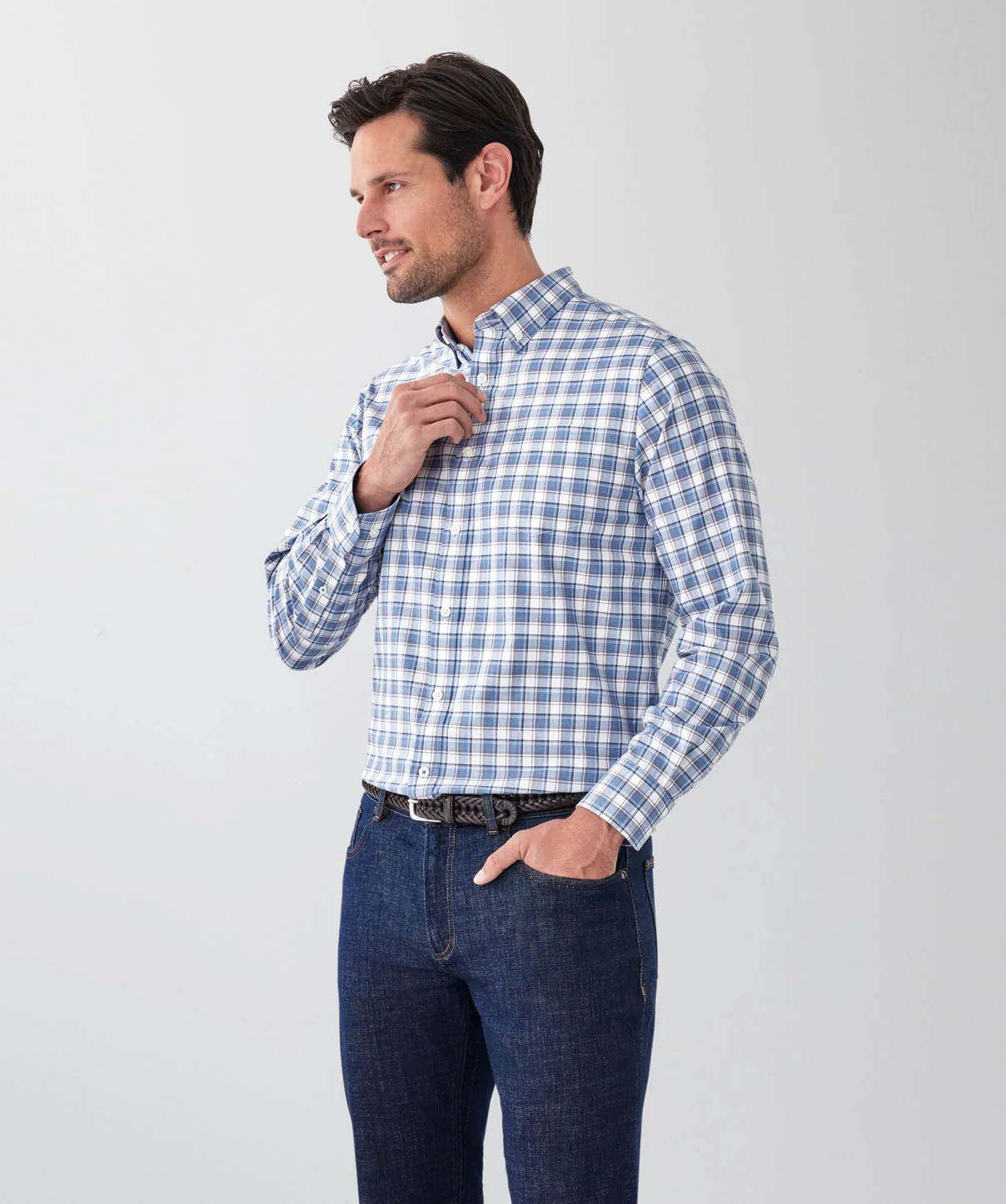 Easy Care Multi Check Long Sleeve Shirt - Multi Check - Image 5