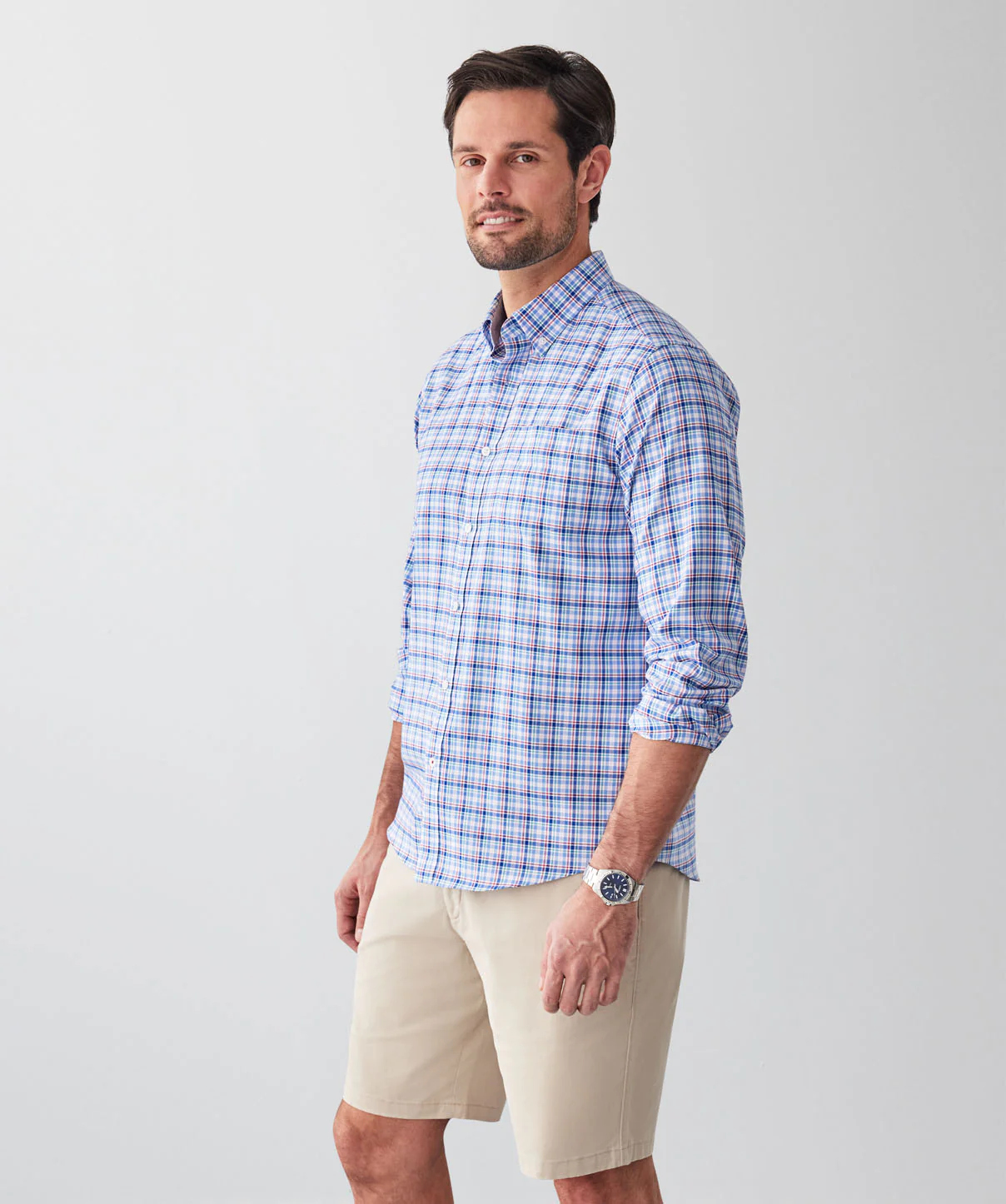 Easy Care Oxford Multi Check Shirt - Multi - Image 5