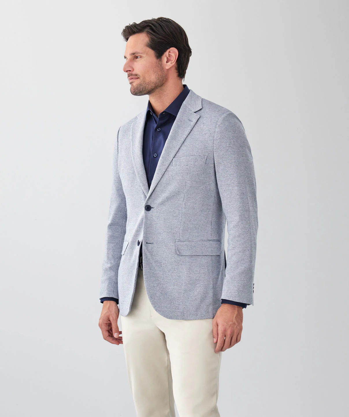 GAZFLEX Performance Houndstooth Sports Jacket - Denim Mix - Image 5