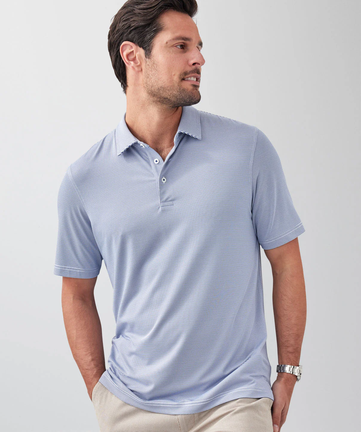 GAZFLEX Stripe Polo - Blue - Image 3