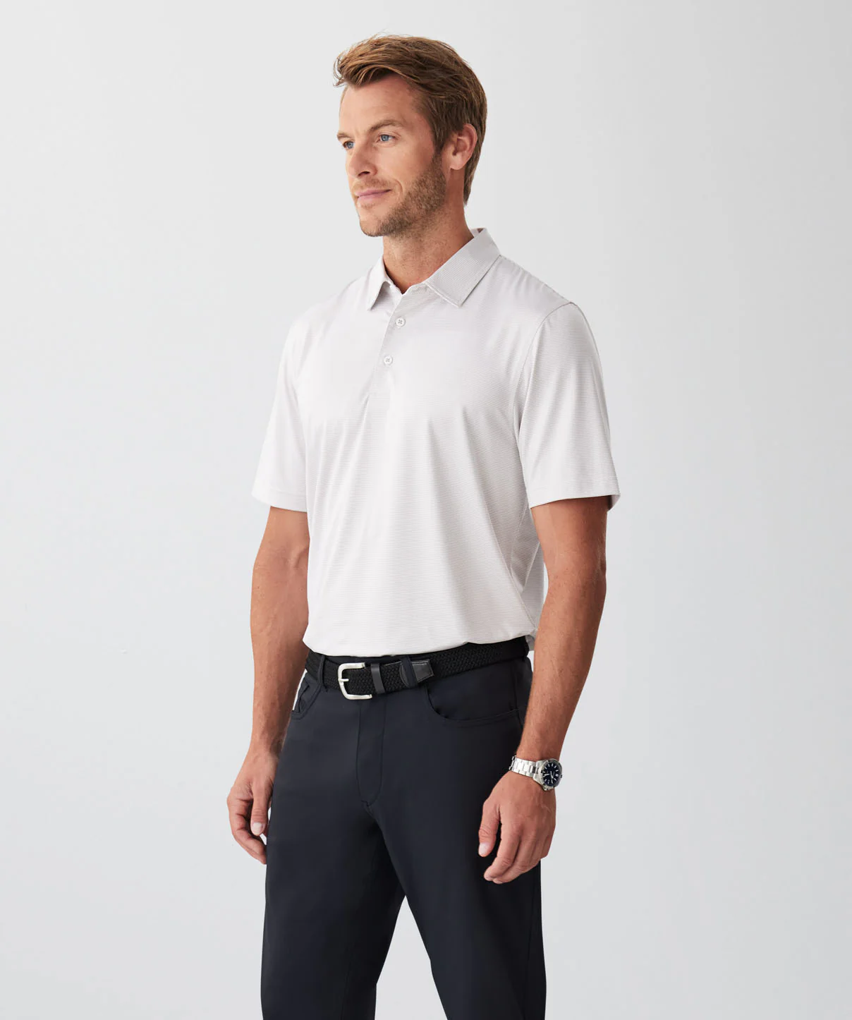GAZFLEX Stripe Polo - Ecru - Image 5