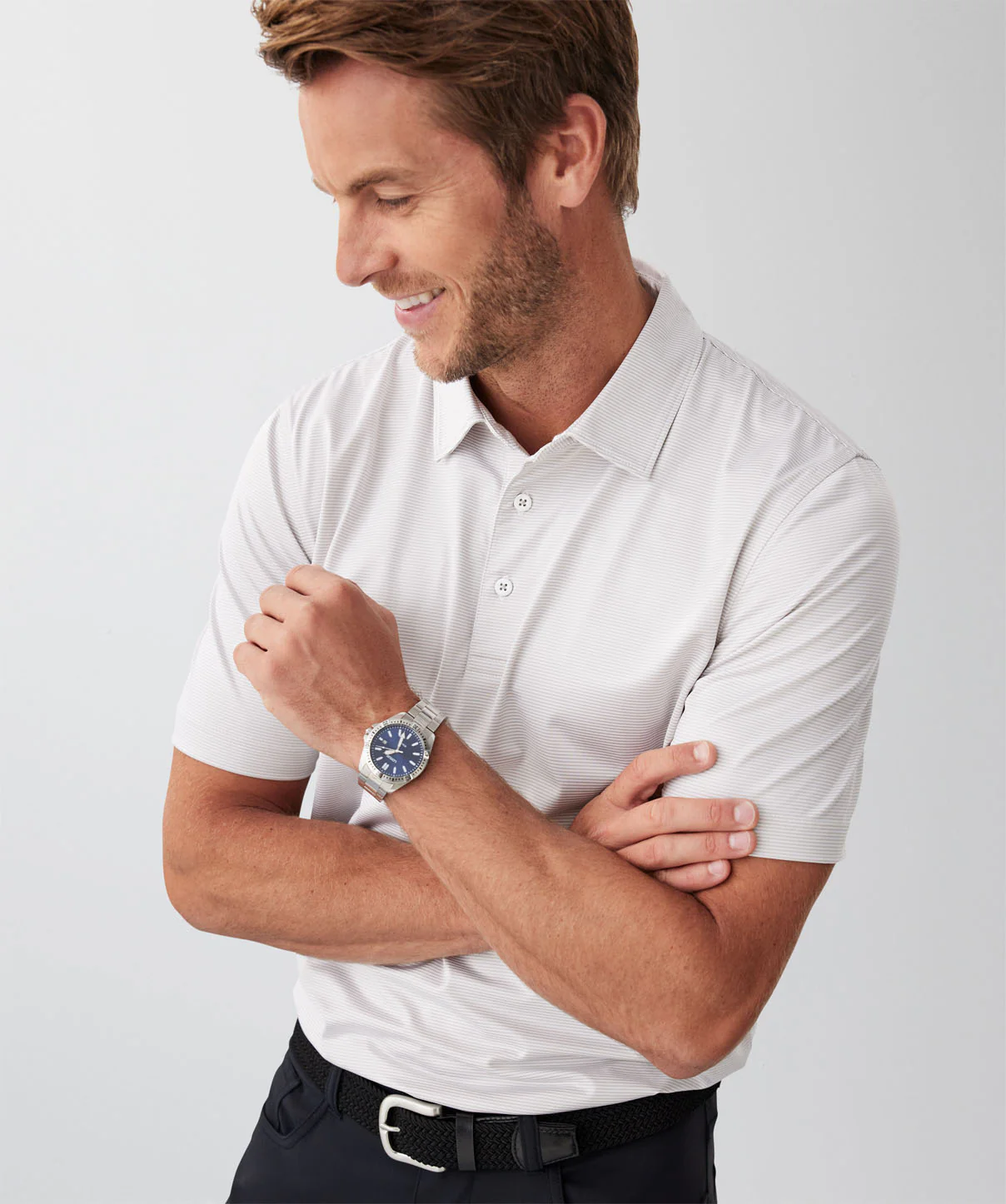 GAZFLEX Stripe Polo - Ecru - Image 7