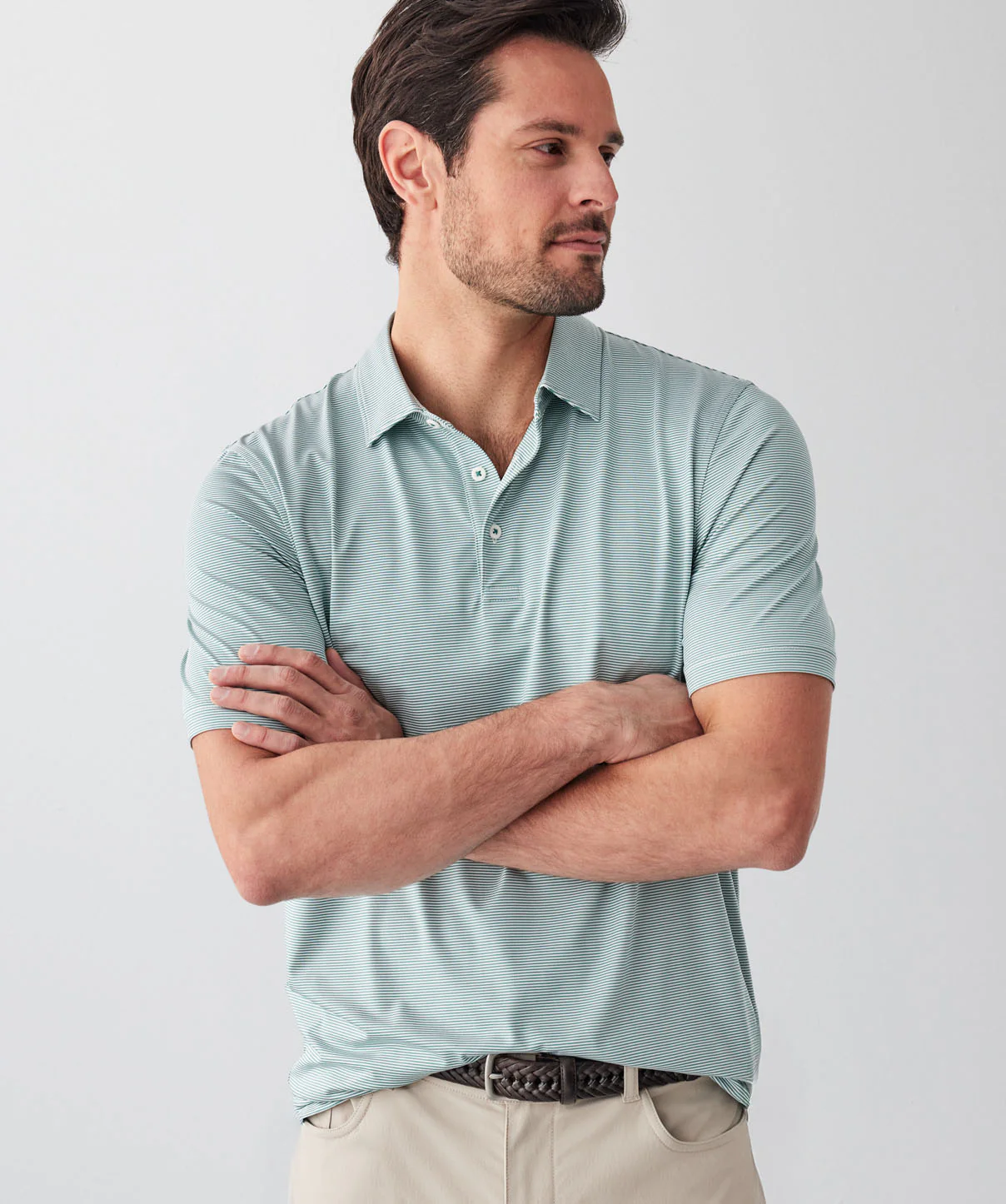 GAZFLEX Stripe Polo - Green - Image 3