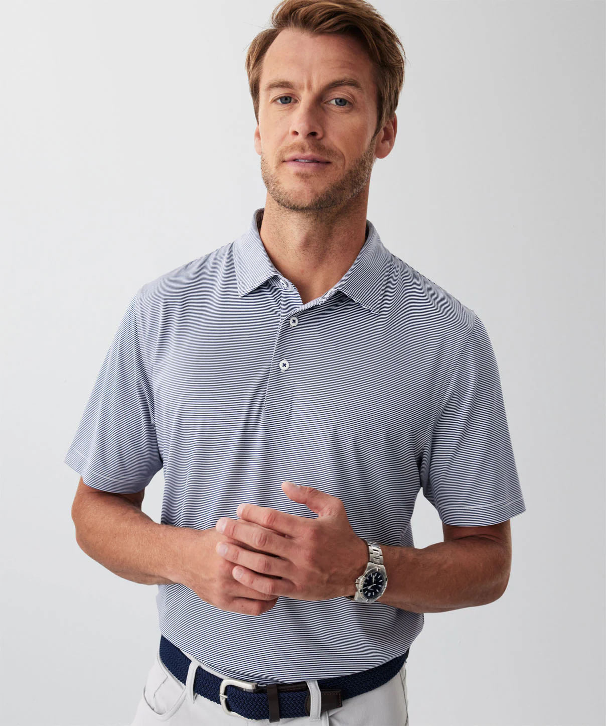 GAZFLEX Stripe Polo - Navy - Image 3