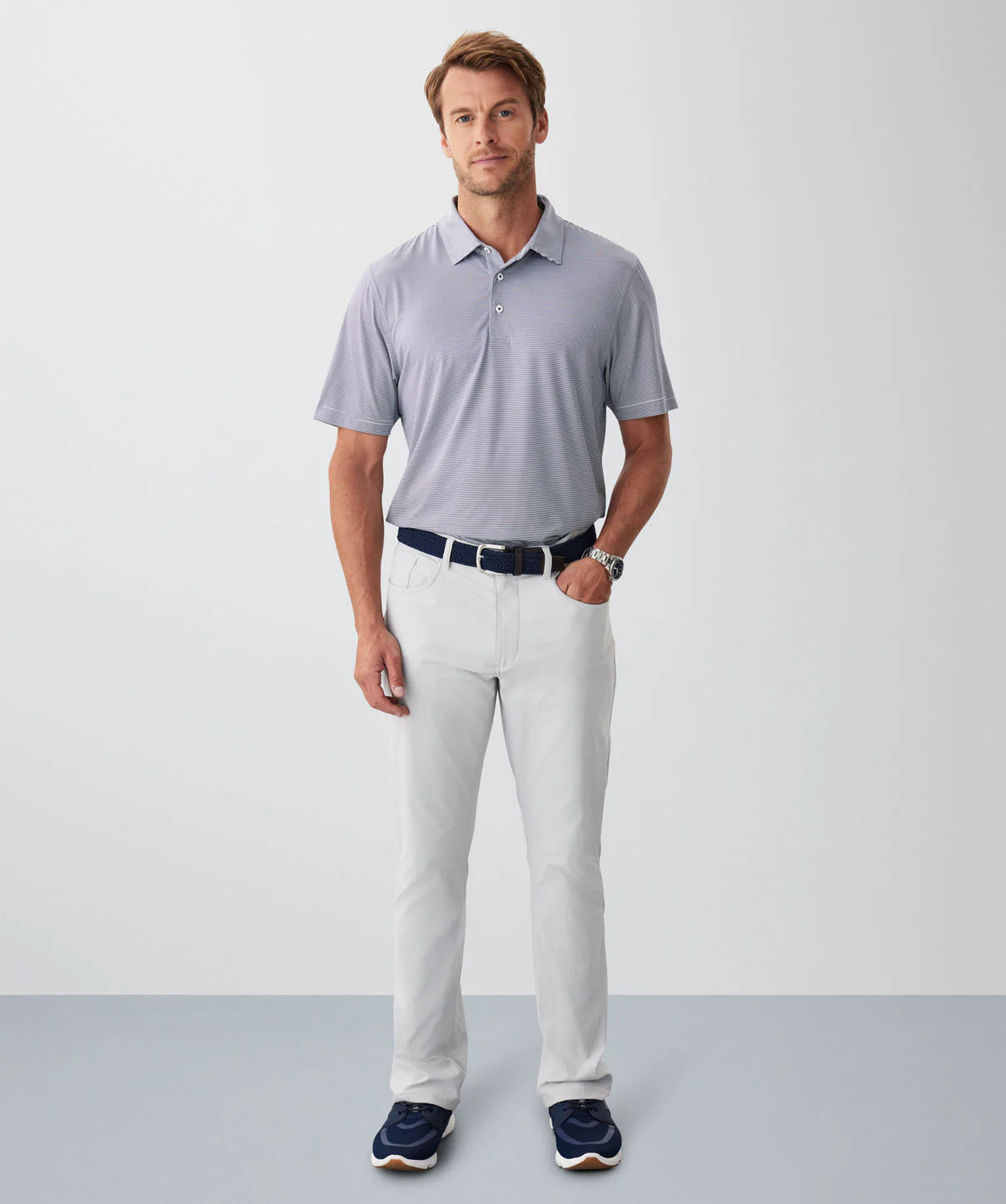 GAZFLEX Stripe Polo - Navy - Image 4