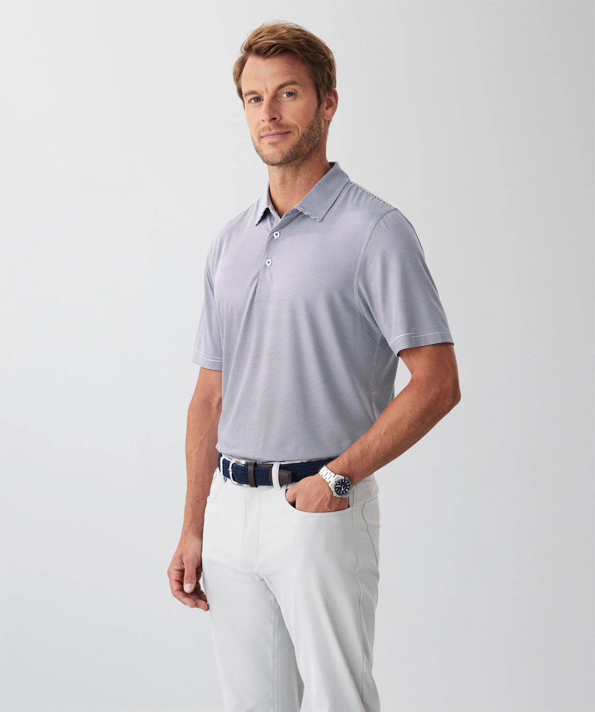 GAZFLEX Stripe Polo - Navy - Image 5