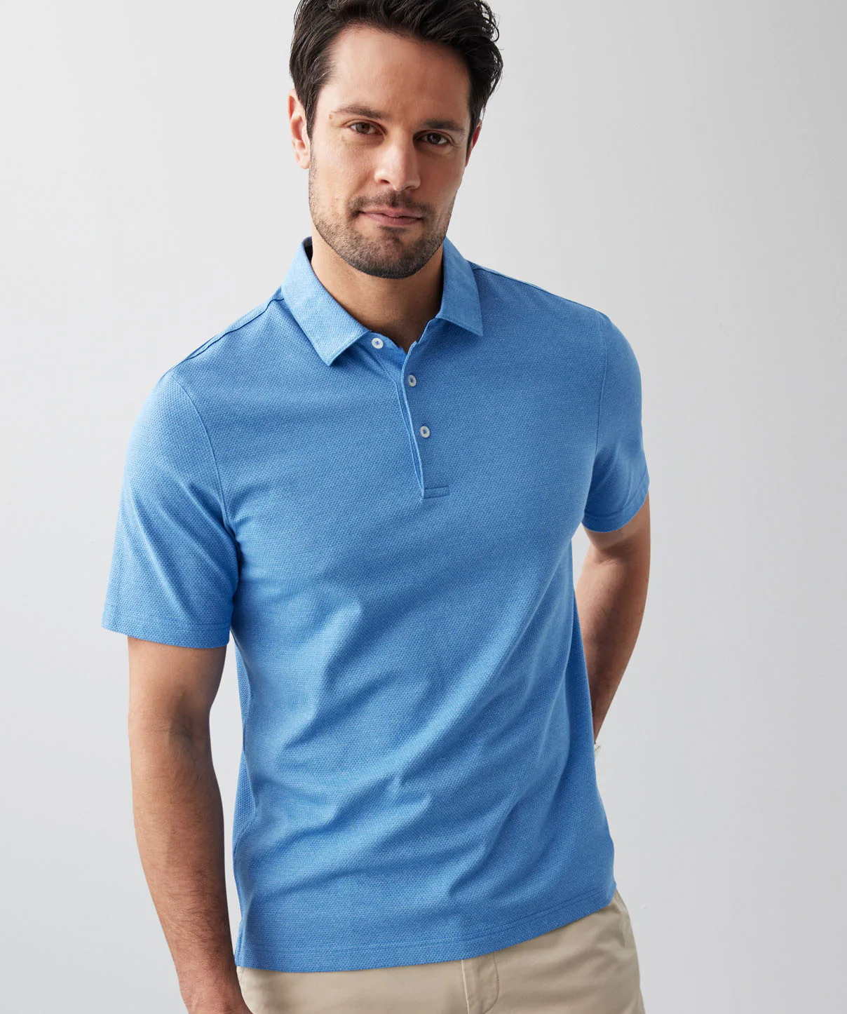 GAZFLEX Textured Polo - Blue - Image 3