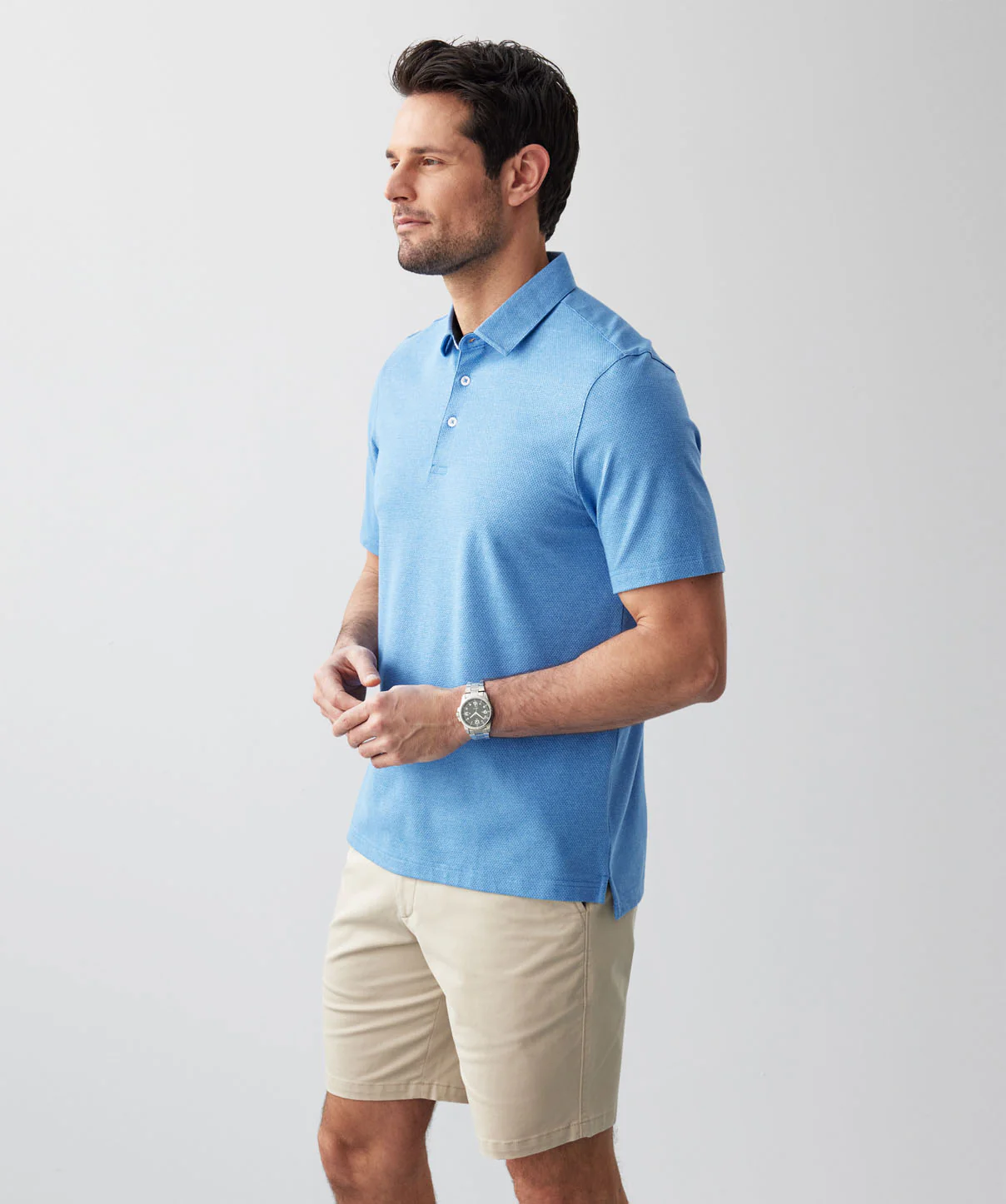 GAZFLEX Textured Polo - Blue - Image 5