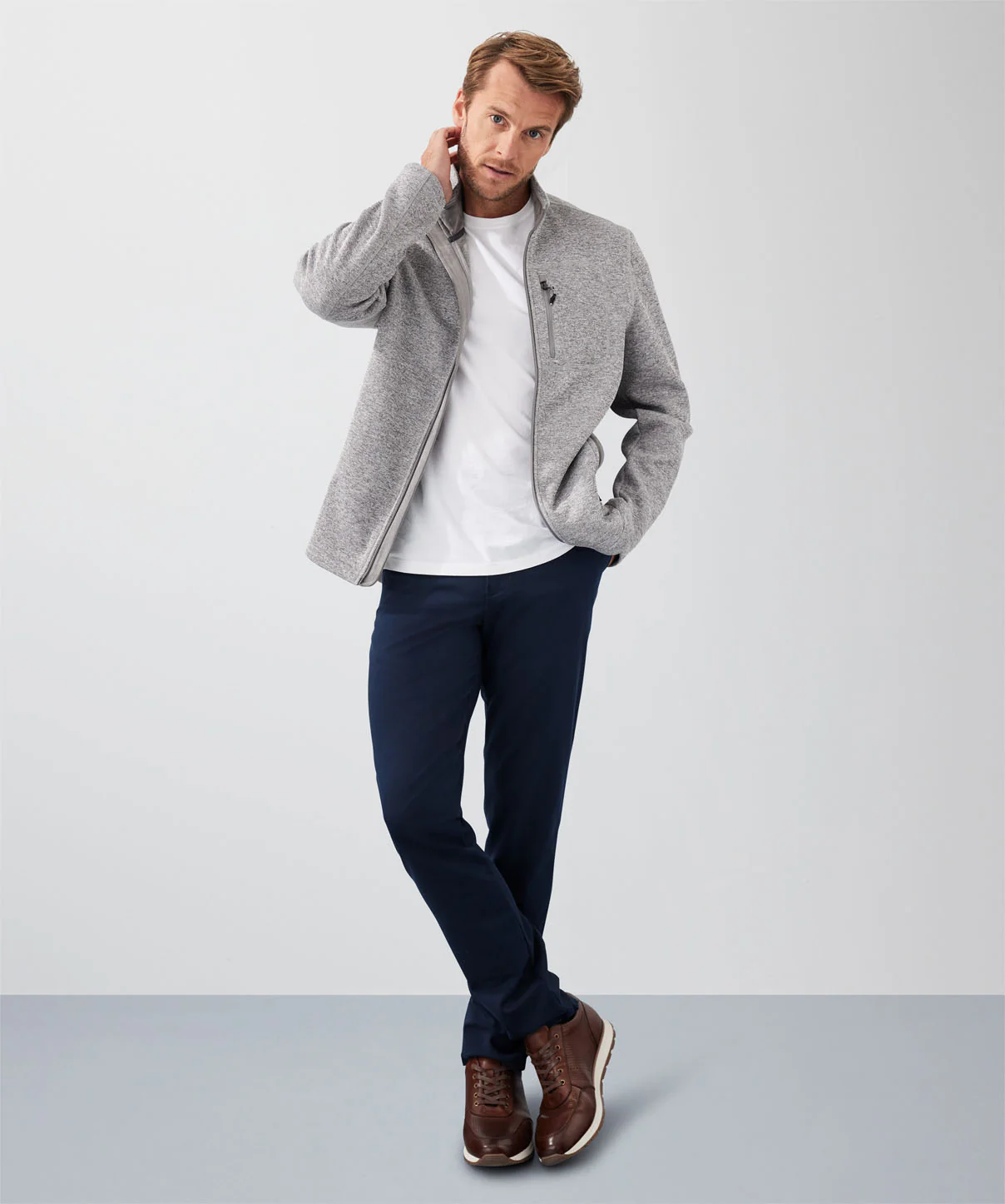 GAZFLEX Zip Through Sweat - Grey - Image 4