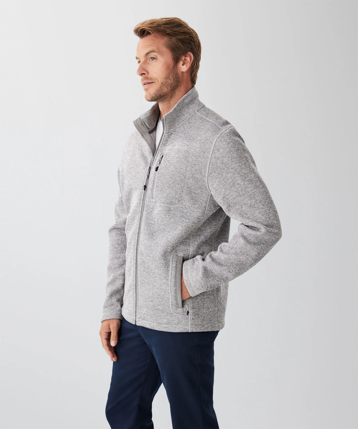 GAZFLEX Zip Through Sweat - Grey - Image 5