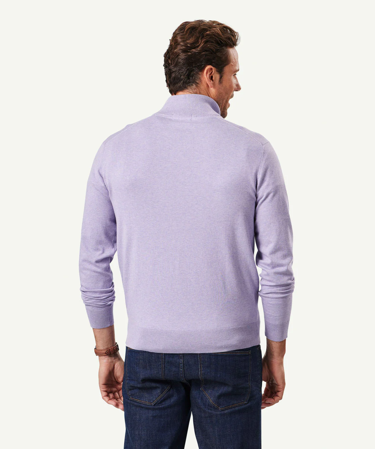 High Flex Half Zip Knit - Lilac - Image 3