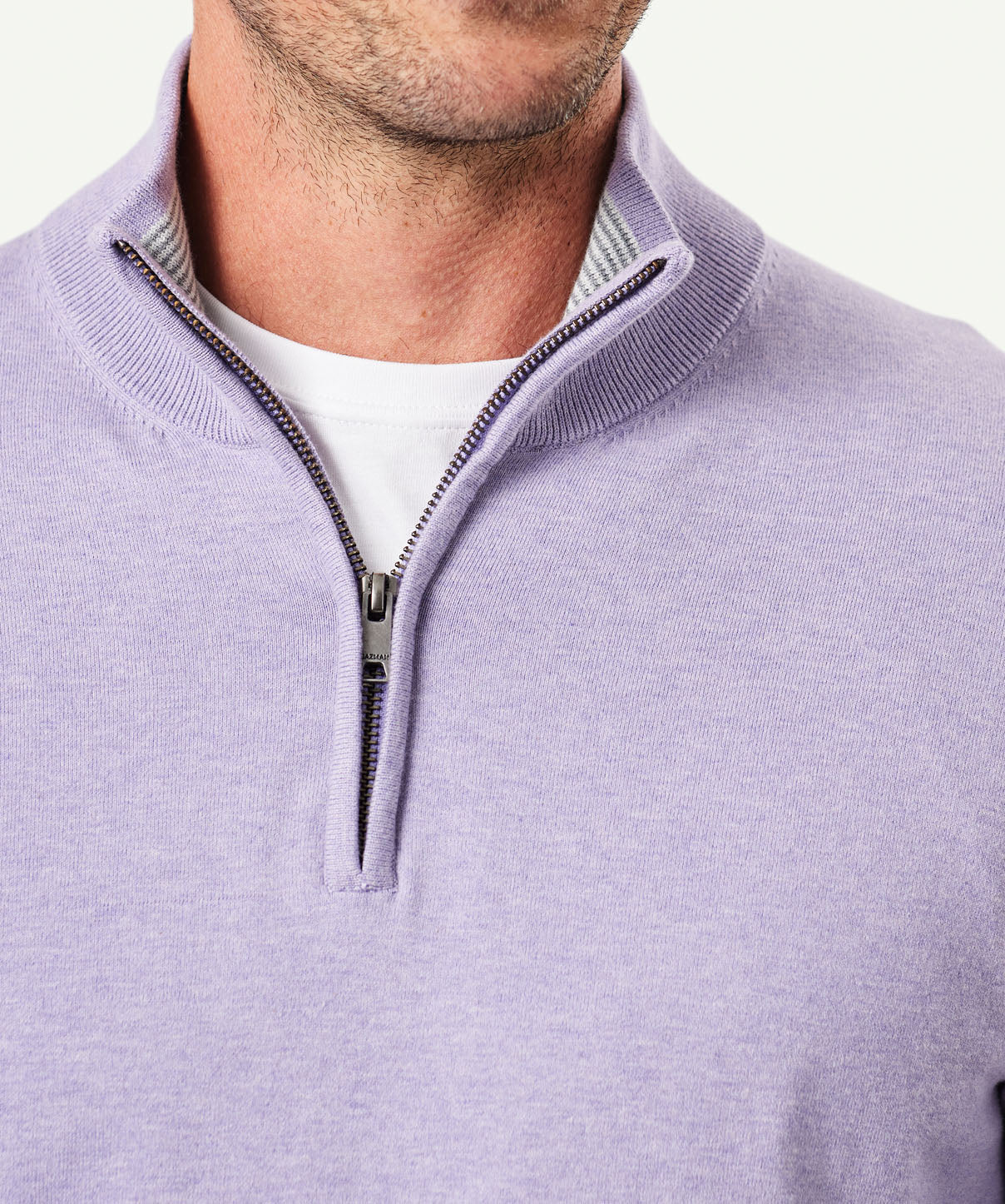 High Flex Half Zip Knit - Lilac - Image 4
