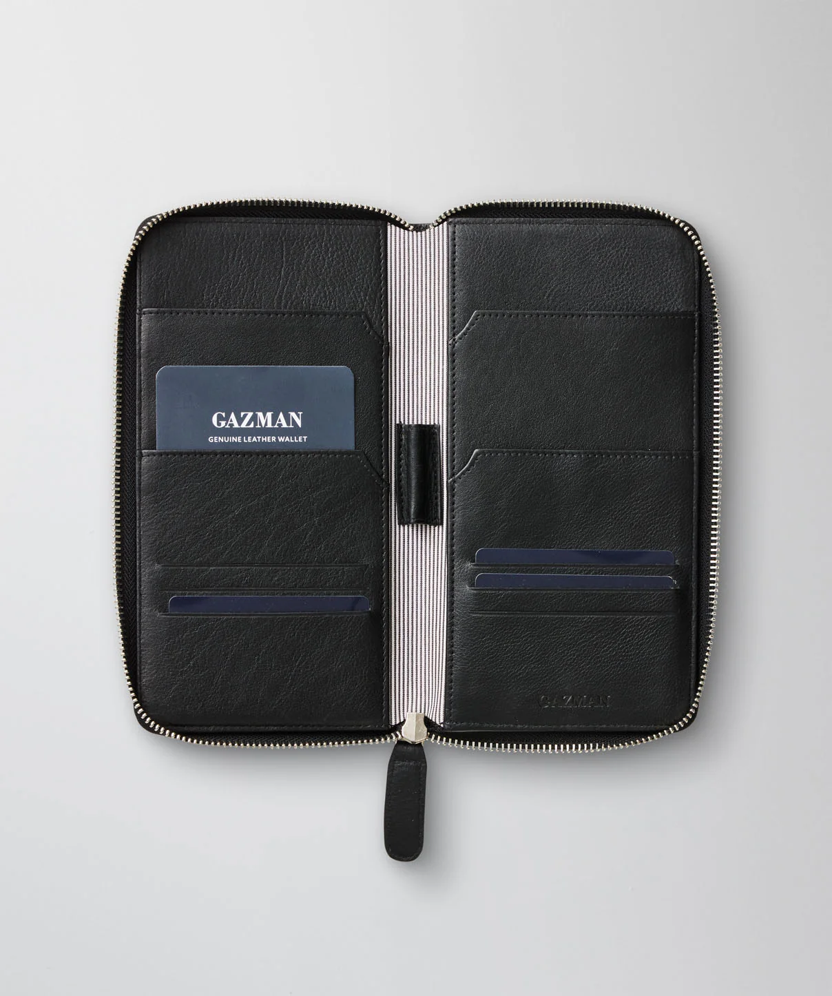 Leather Travel Wallet - Black - Image 3