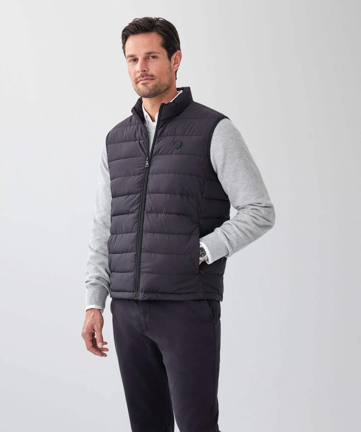 Lightweight Puffer Vest - Black - Image 4