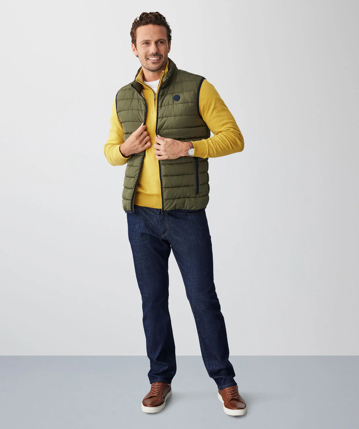 Lightweight Puffer Vest - Moss - Image 4