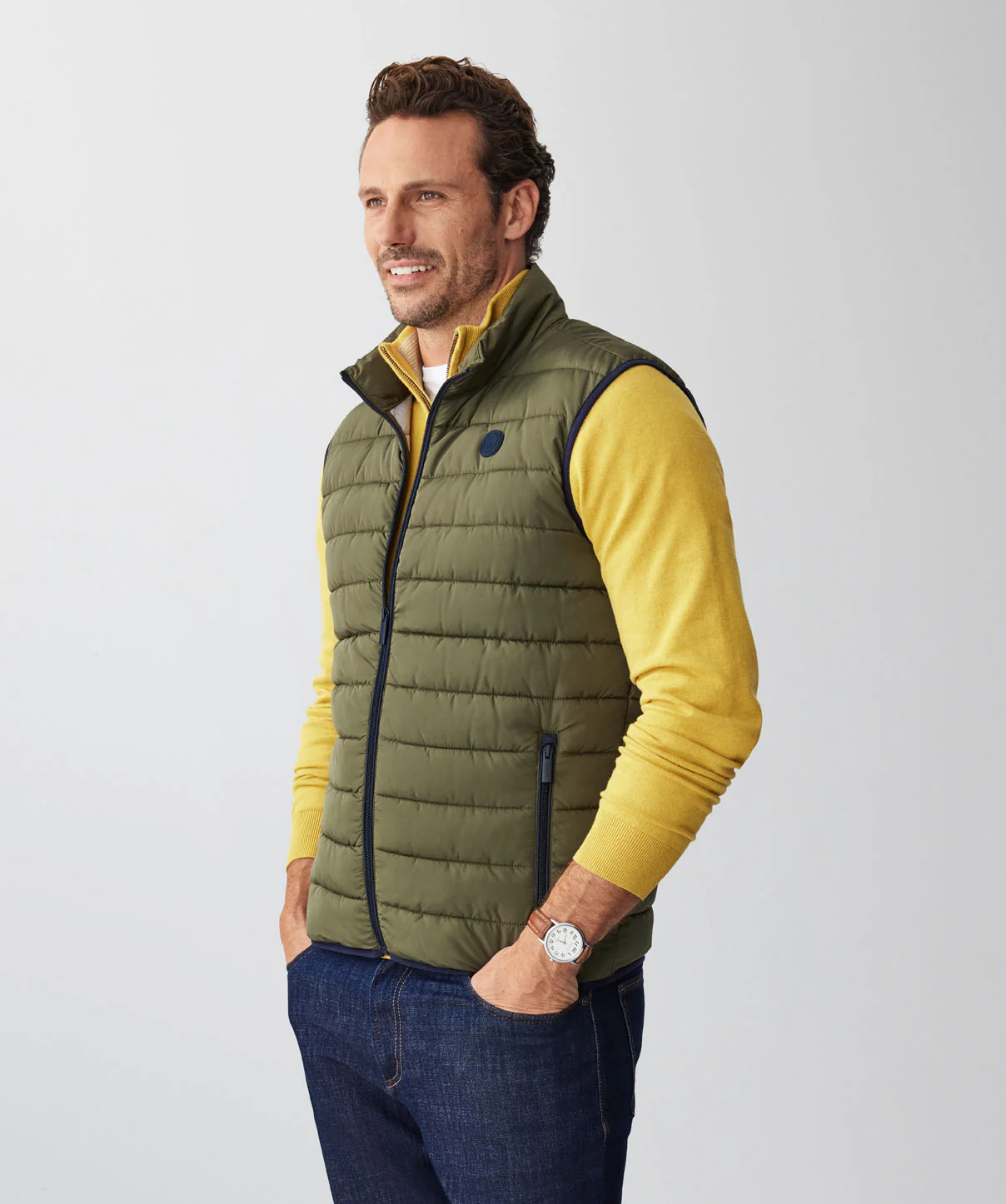 Lightweight Puffer Vest - Moss - Image 5