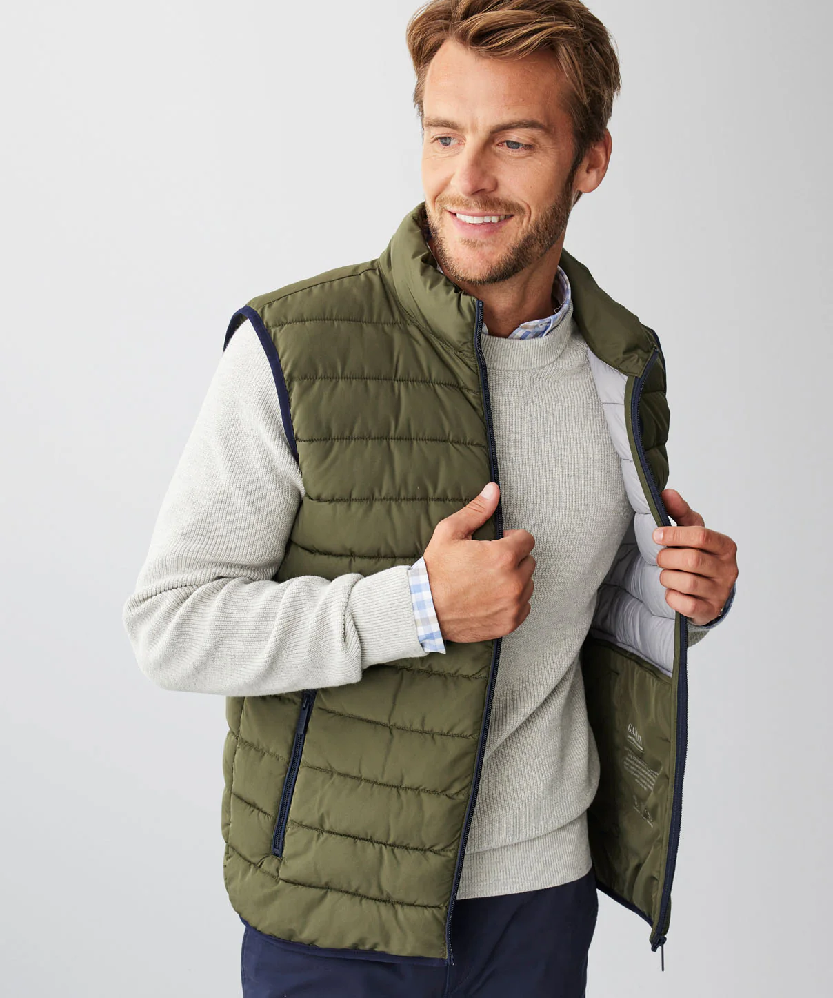 Lightweight Puffer Vest - Moss - Image 6