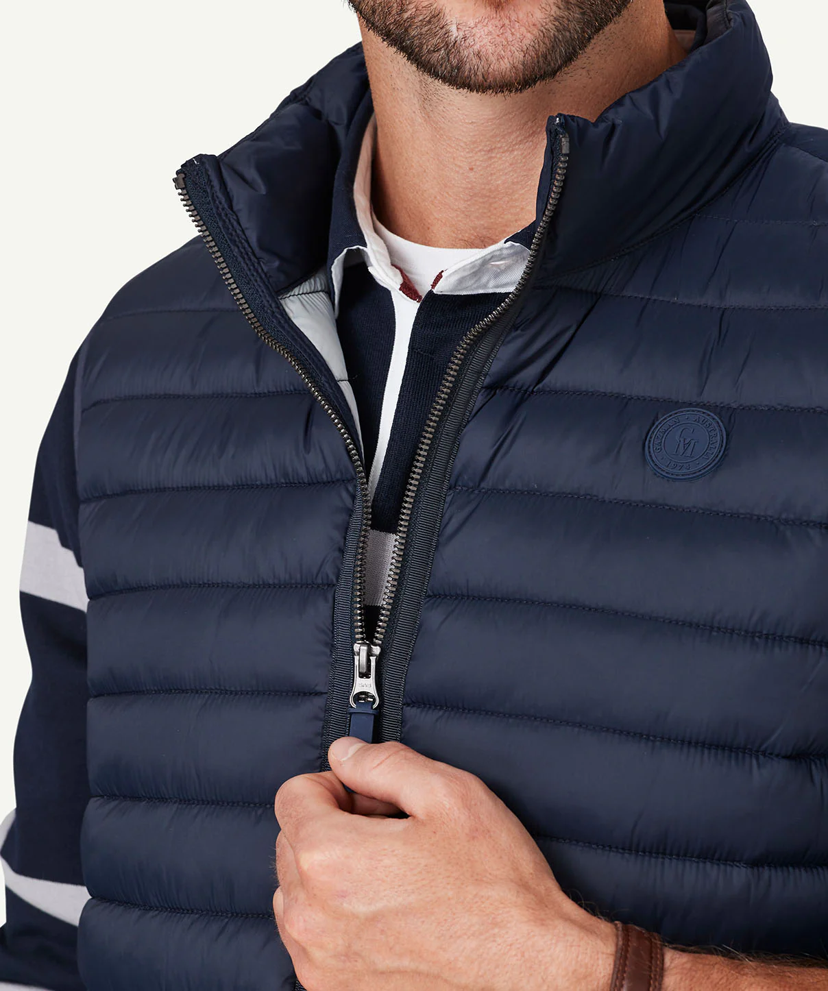 Lightweight Puffer Vest - Navy - Image 4