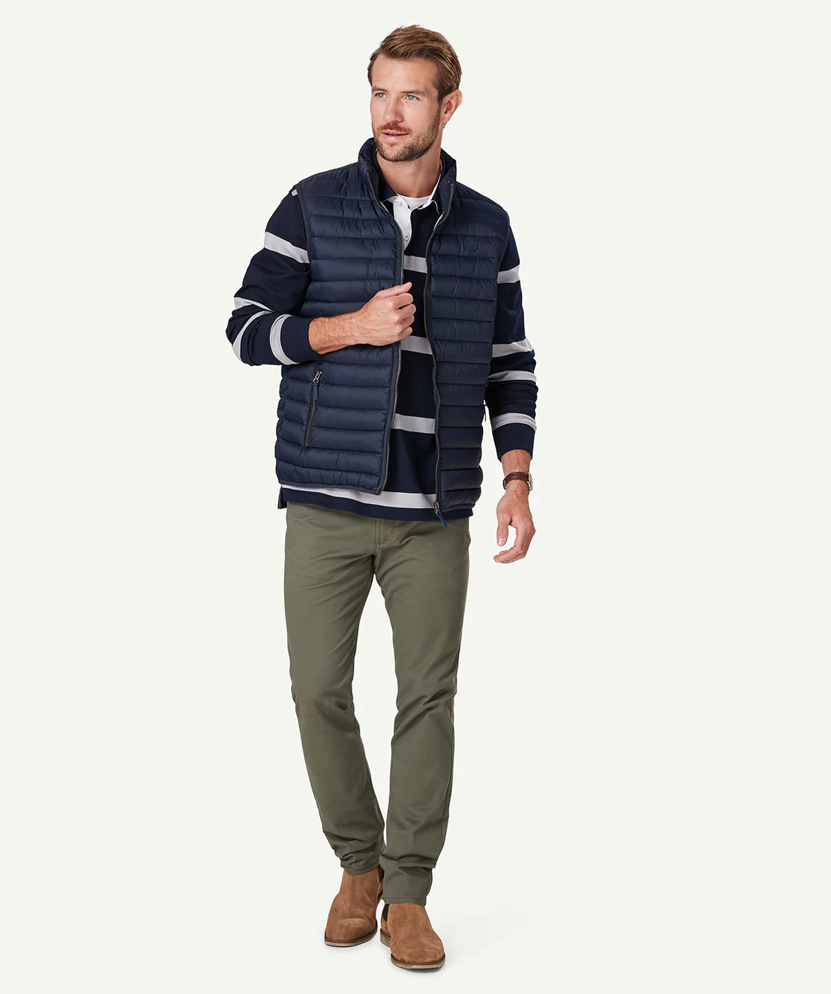 Lightweight Puffer Vest - Navy - Image 5