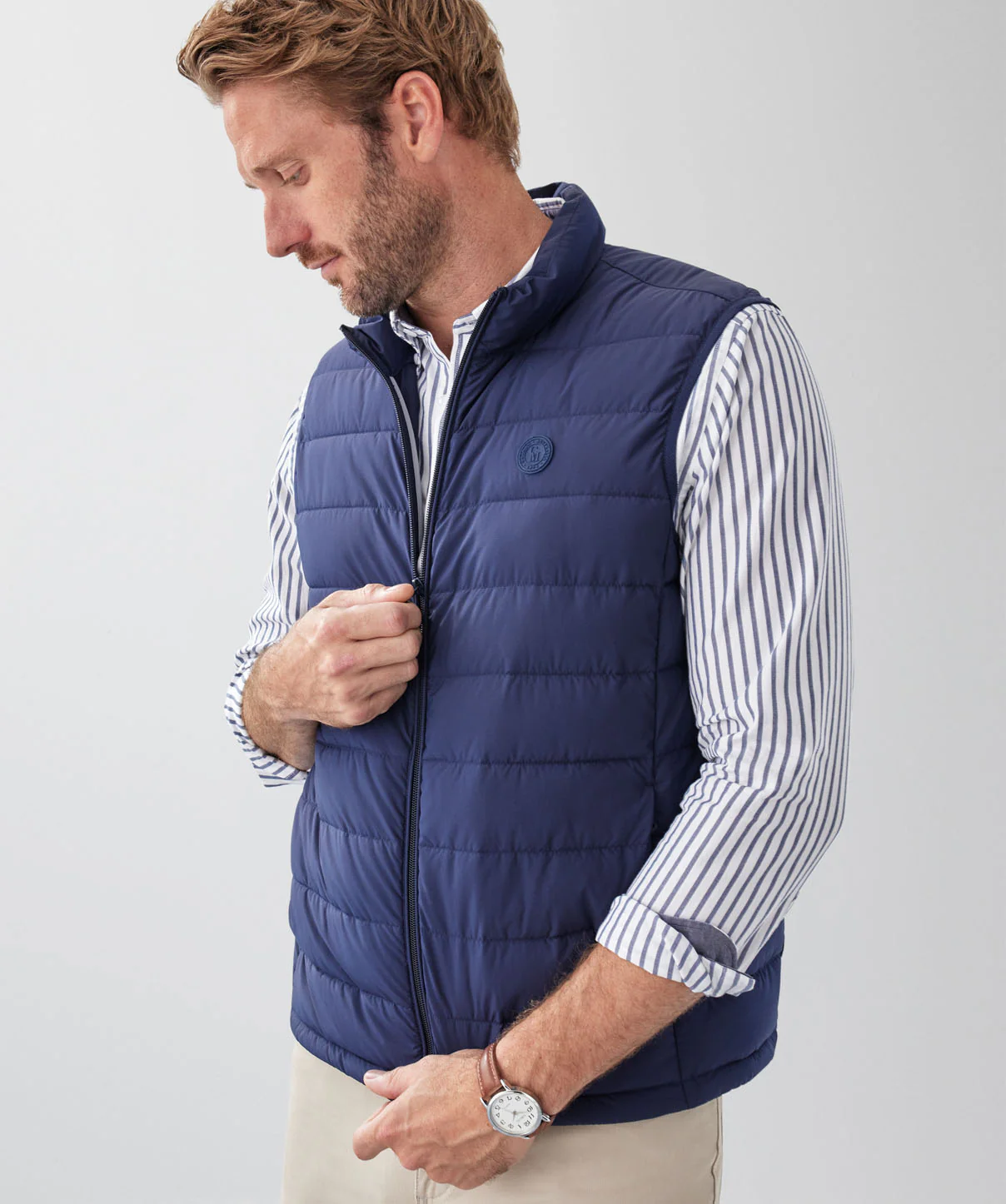 Lightweight Puffer Vest - Navy - Image 3
