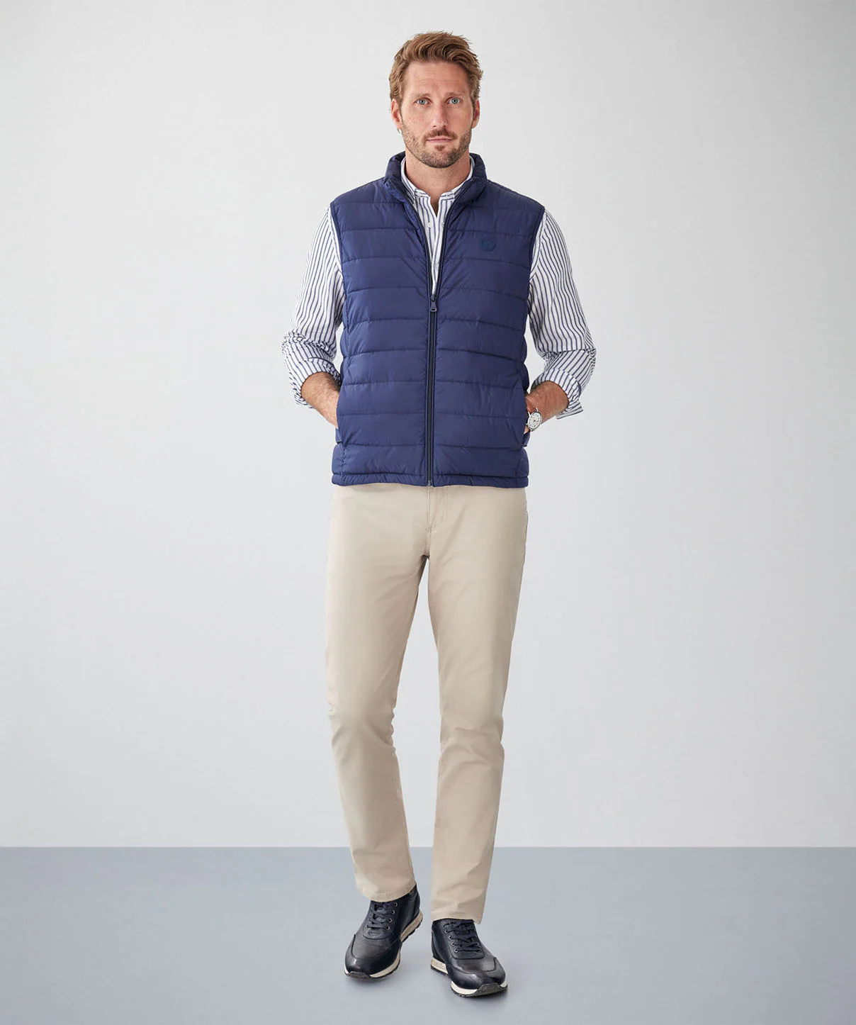 Lightweight Puffer Vest - Navy - Image 4