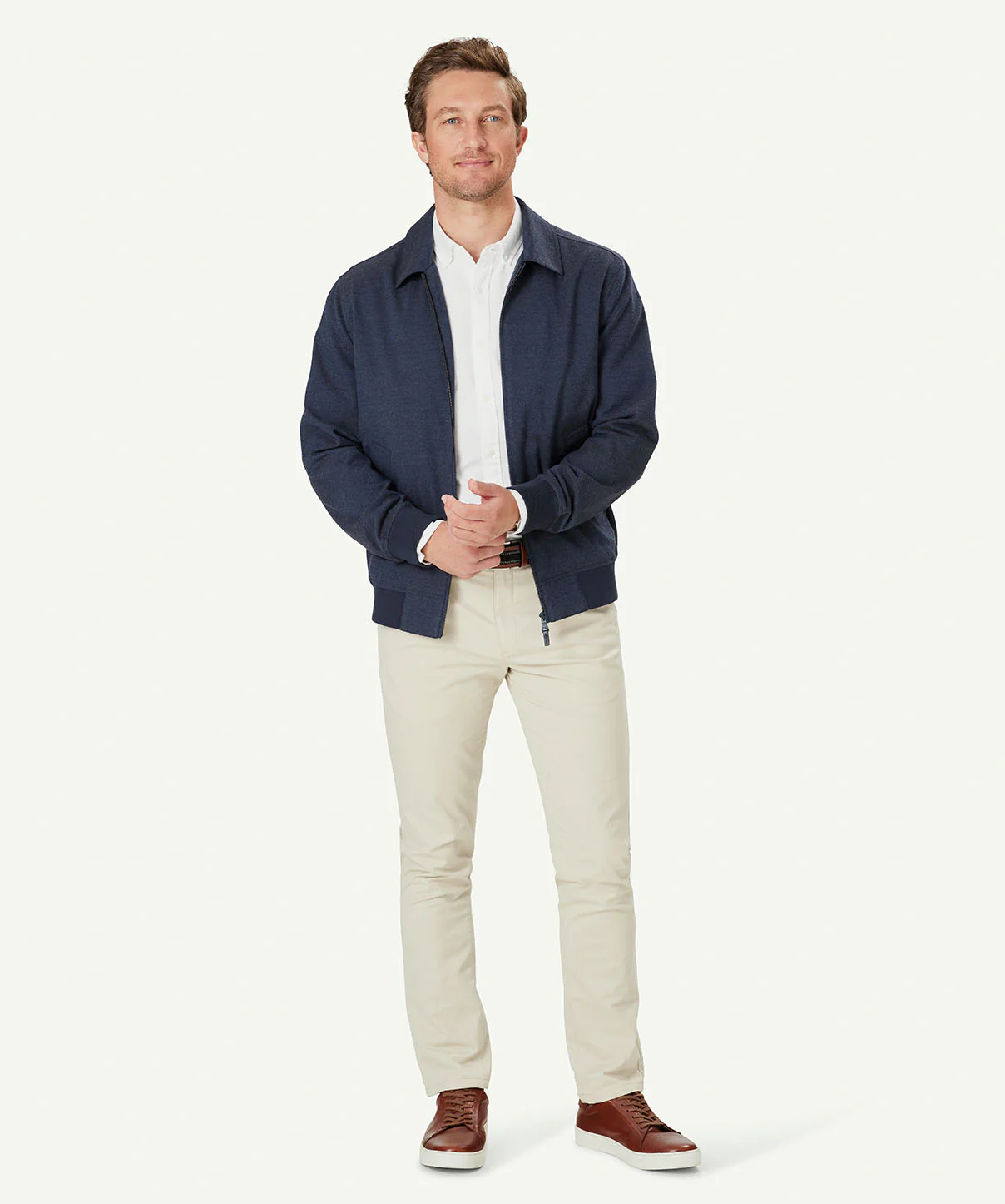 Modern Harrington Jacket - Navy Melange - Image 4