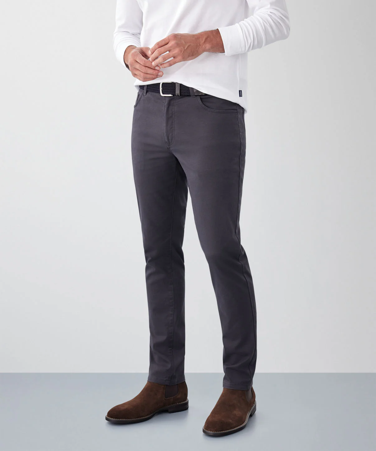 Modern Stretch 5 Pocket Pants - Charcoal - Image 5