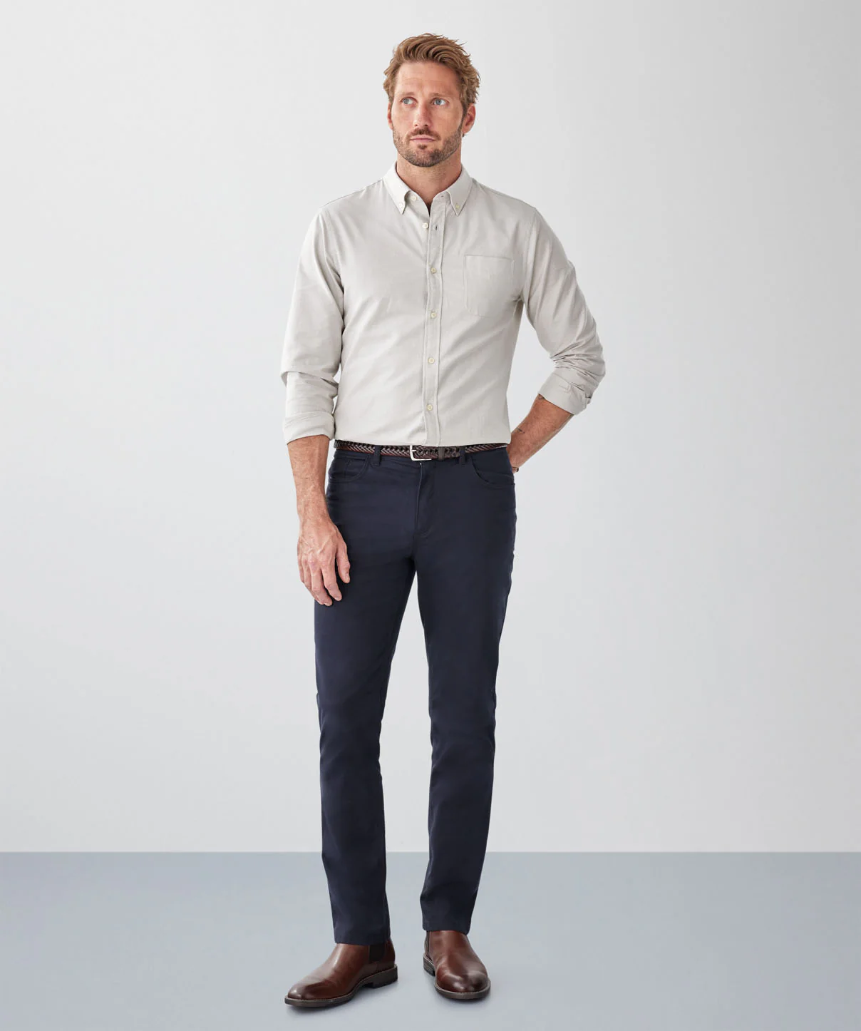Modern Stretch 5 Pocket Pants - French Navy - Image 4