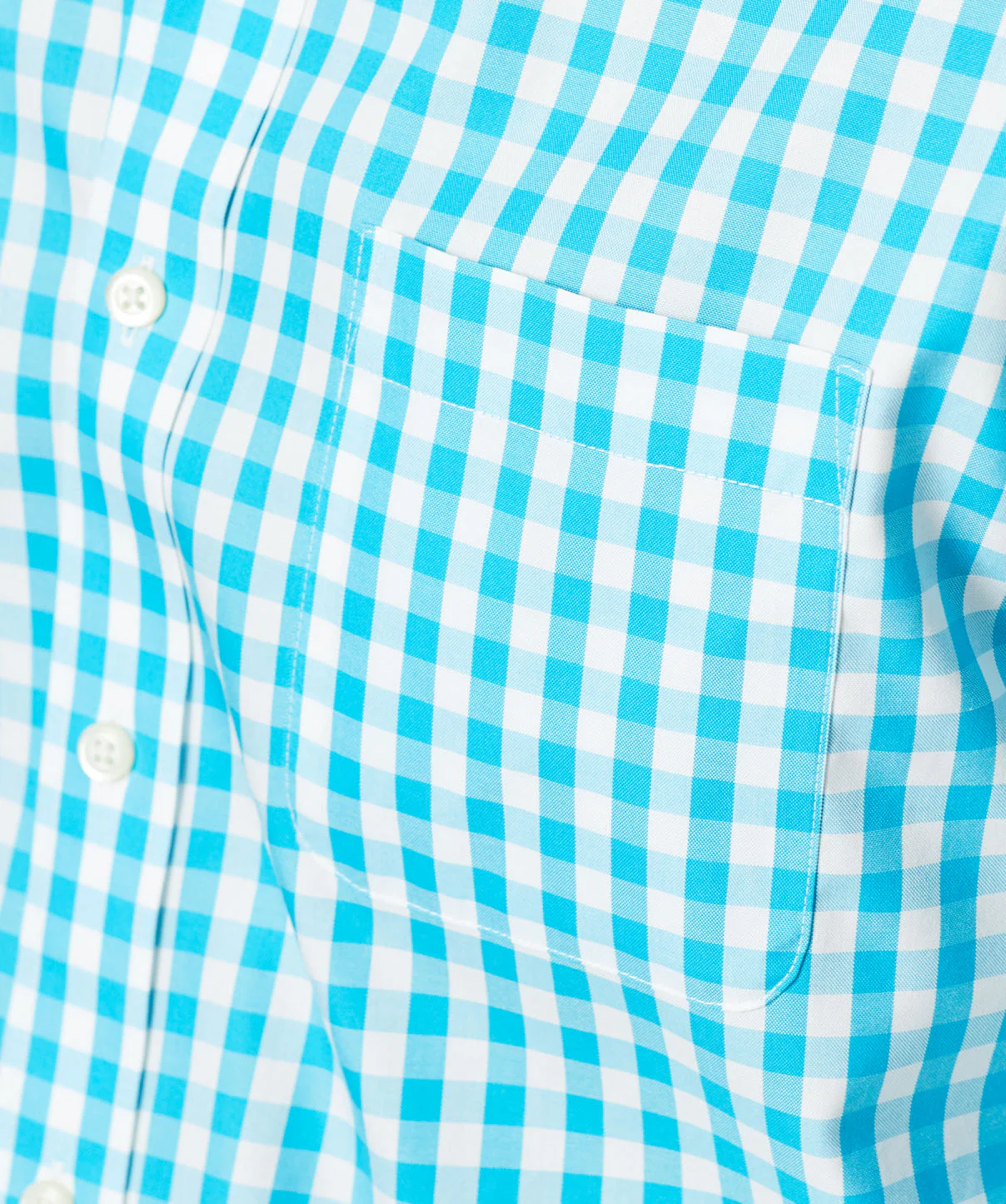 Non-Iron Oxford Check Long Sleeve Shirt - Cayman Blue - Image 4