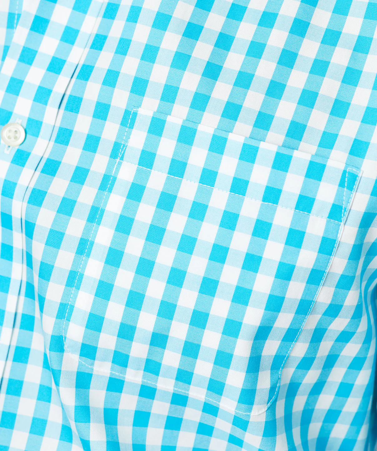 Non-Iron Oxford Check Long Sleeve Shirt - Cayman Blue - Image 8