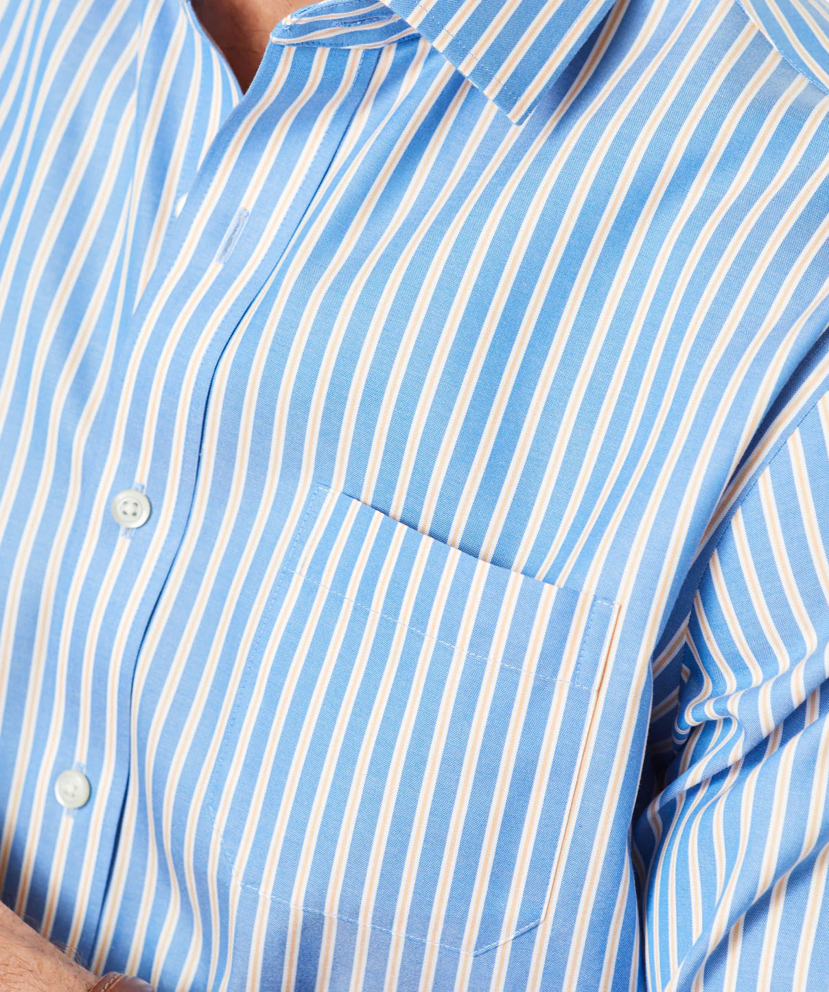 Non-Iron Oxford Stripe - Marine Blue - Image 4