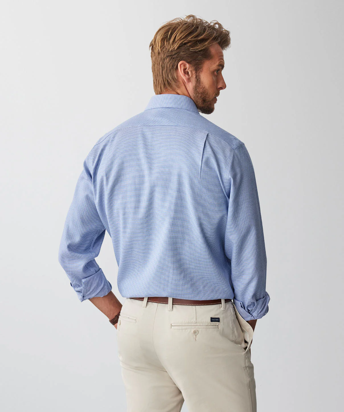 Non-Iron Semi Plain Long Sleeve Shirt - Dark Blue - Image 3